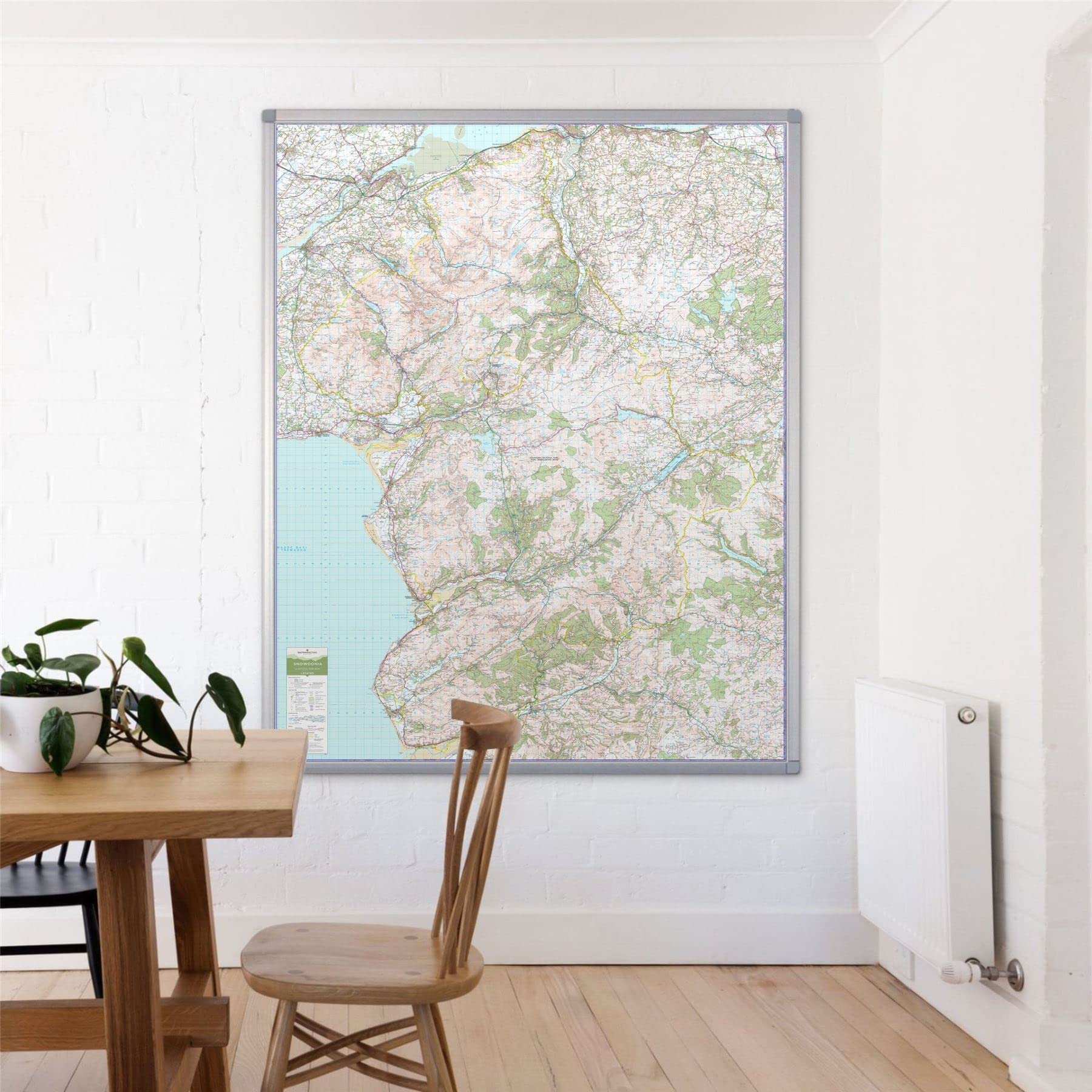 Snowdonia - UK National Park Wall Map Laminated