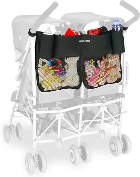 Maclaren Universal Organizer Twin One Size Black Stroller Organizer