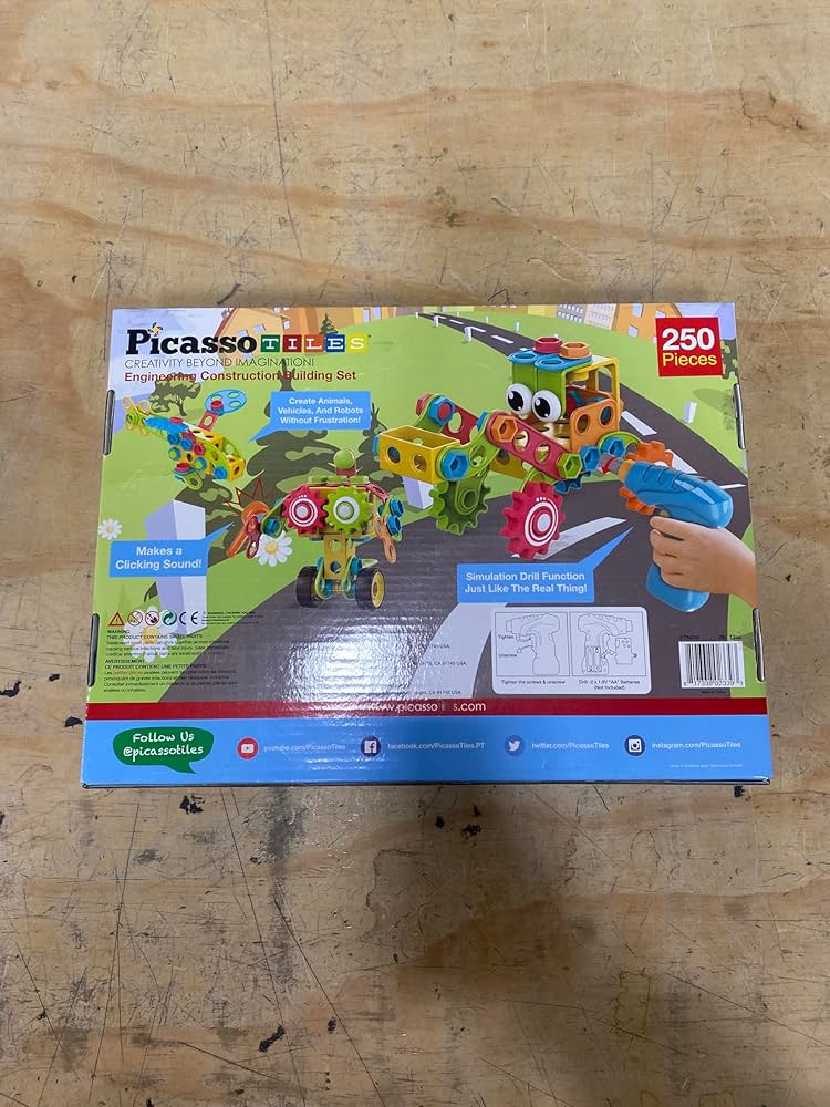 Amazon.co.jp: PicassoTiles STEM 学習 玩具 250ピース 組み立て