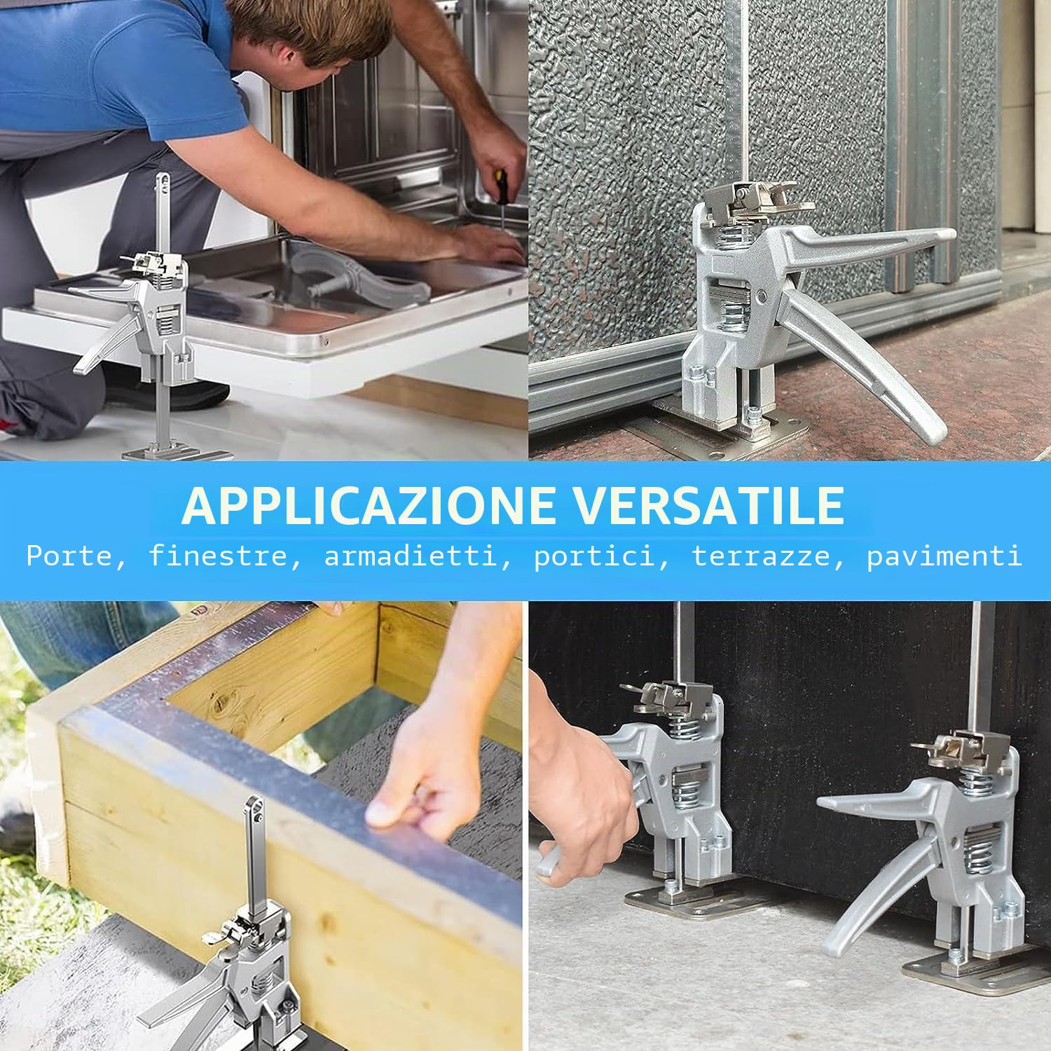 2 pezzi Sollevatore di Bordo Resistente,Strumento di Serraggio di | Precisione del Braccio Multifunzione Cartongesso per Riparazioni Antiscivolo,Porta Uso Bordo Sollevatore Armadio Jack,400kg