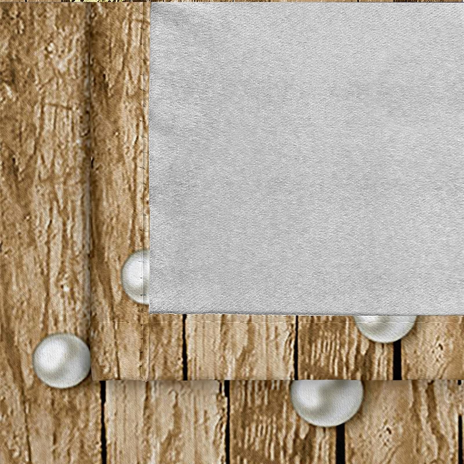 Wycian Scheibengardine Makramee Vorhang Fenster Khaki Blau Grün 2 Er Polyester Holzbrett mit Blumen- und Perlenmuster H244 X B214Cm für Schlafzimmer