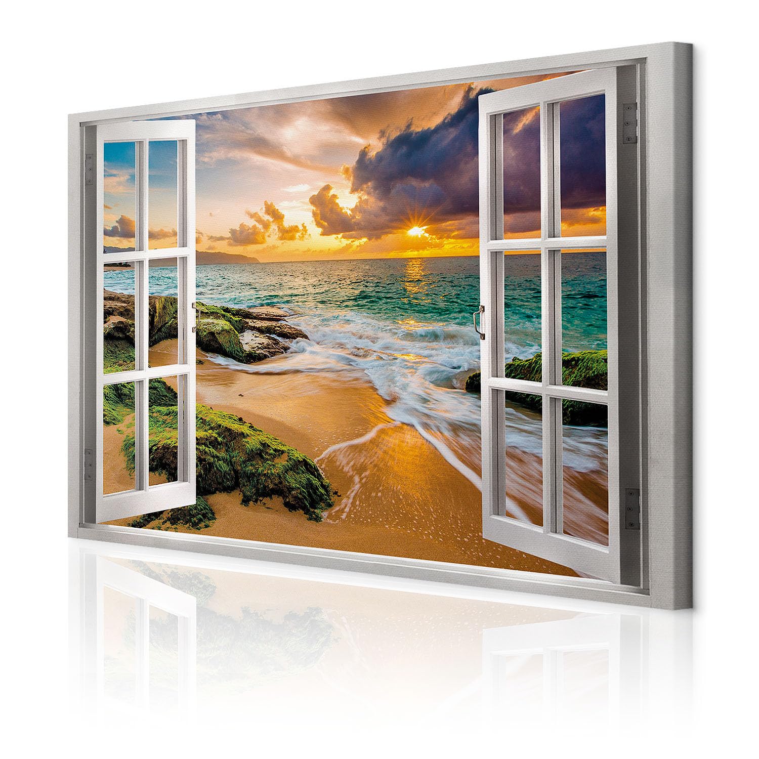 Tableau décoration appartement chic et grand format vue sur mer - 7
