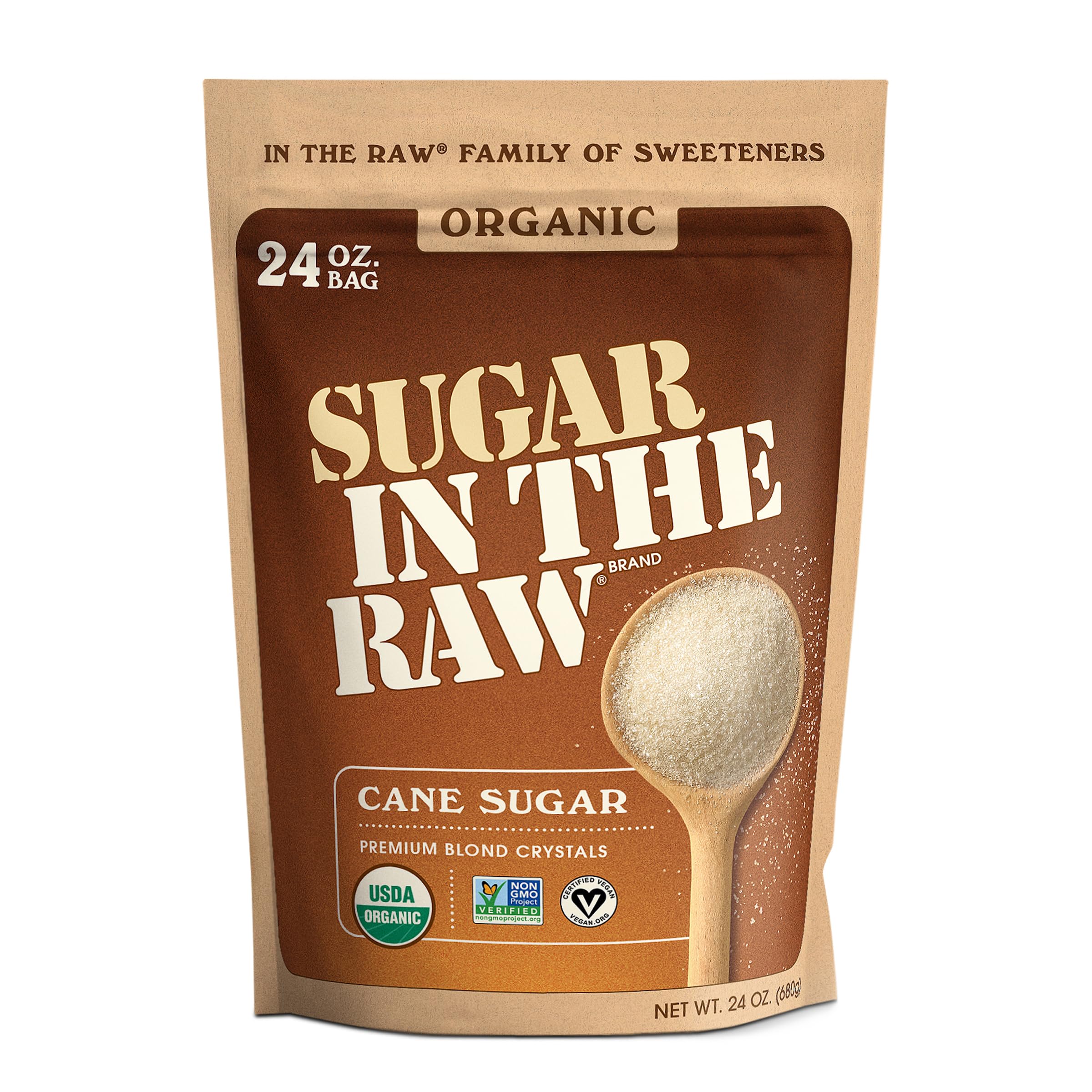 Amazon.com: Sugar In The Raw Organic White Granulated Sugar, 24 oz