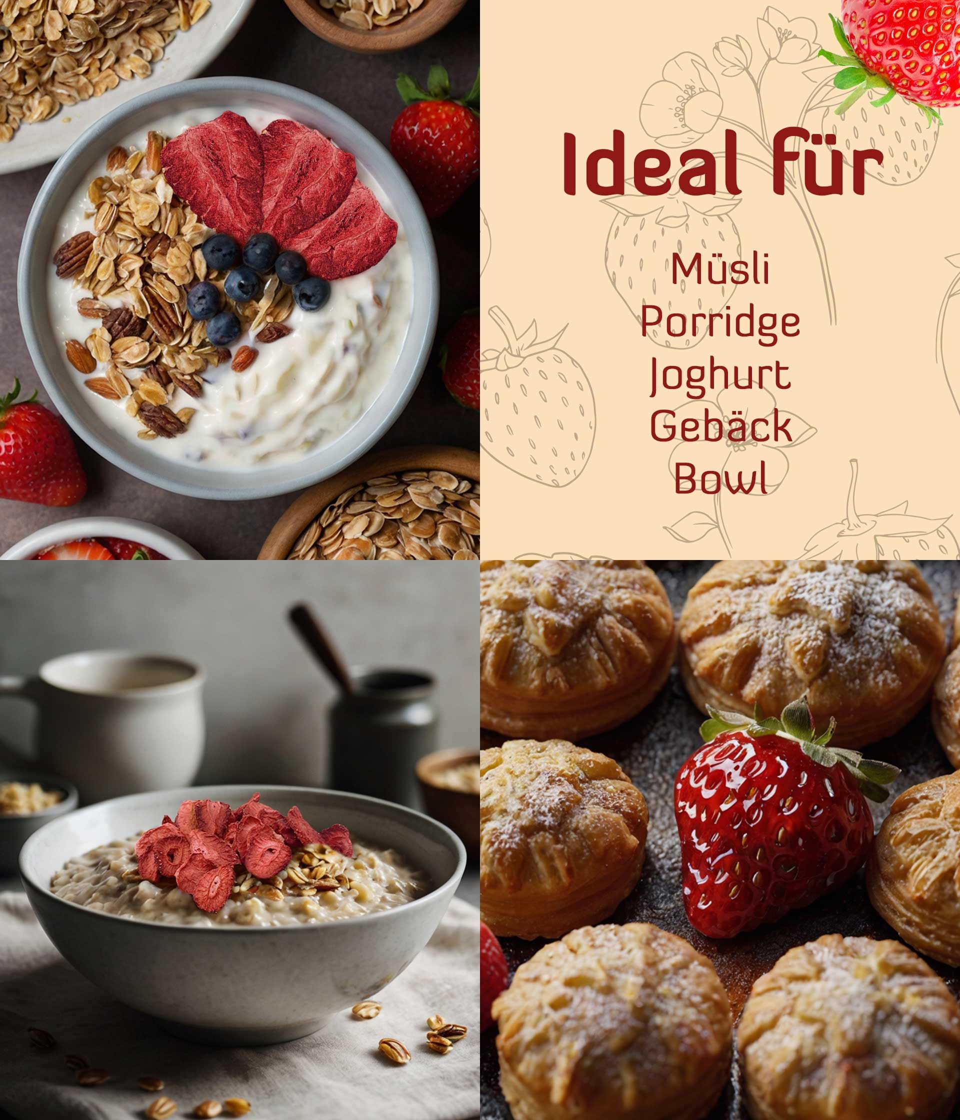 TALI Erdbeeren gefriergetrocknet, Scheiben - ohne Zusätze 300 g