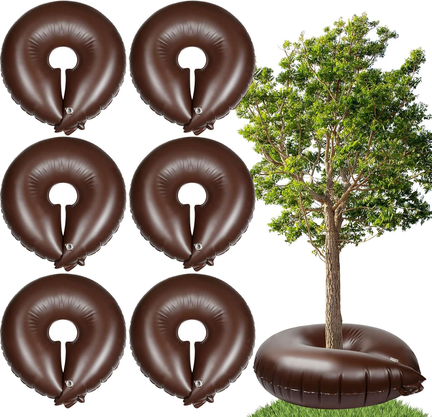 Roshtia 6 Pack 15 Gallon Tree Watering Ring Bag Slow