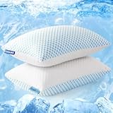 Firm Pillow Shredded Memory Foam&lpar;Adjustable Loft&rpar;&comma; Cooling Breathable for Sleeping Queen Size 2 Pack