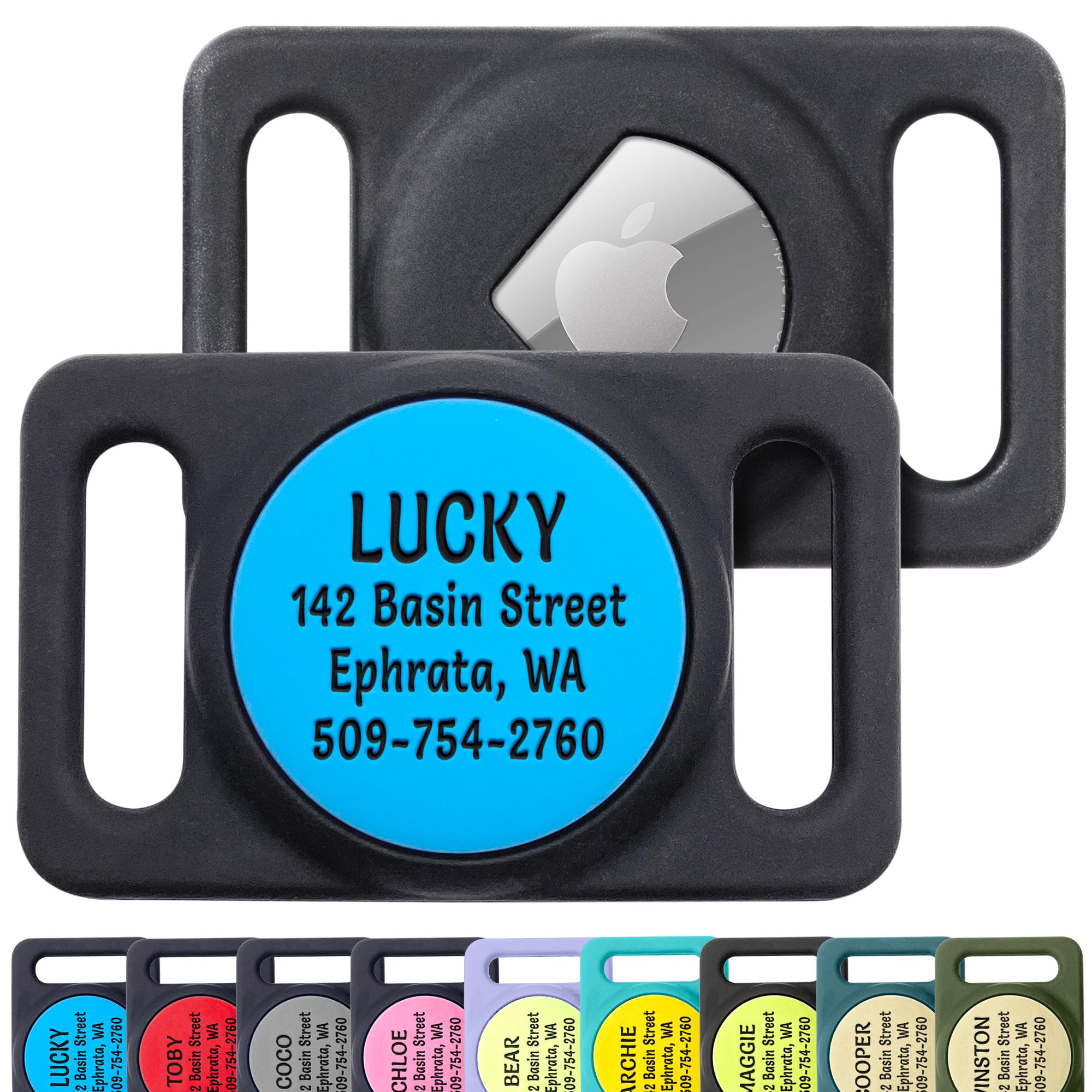 GoTags Designed for Airtag Engraved Dog Collar Holder