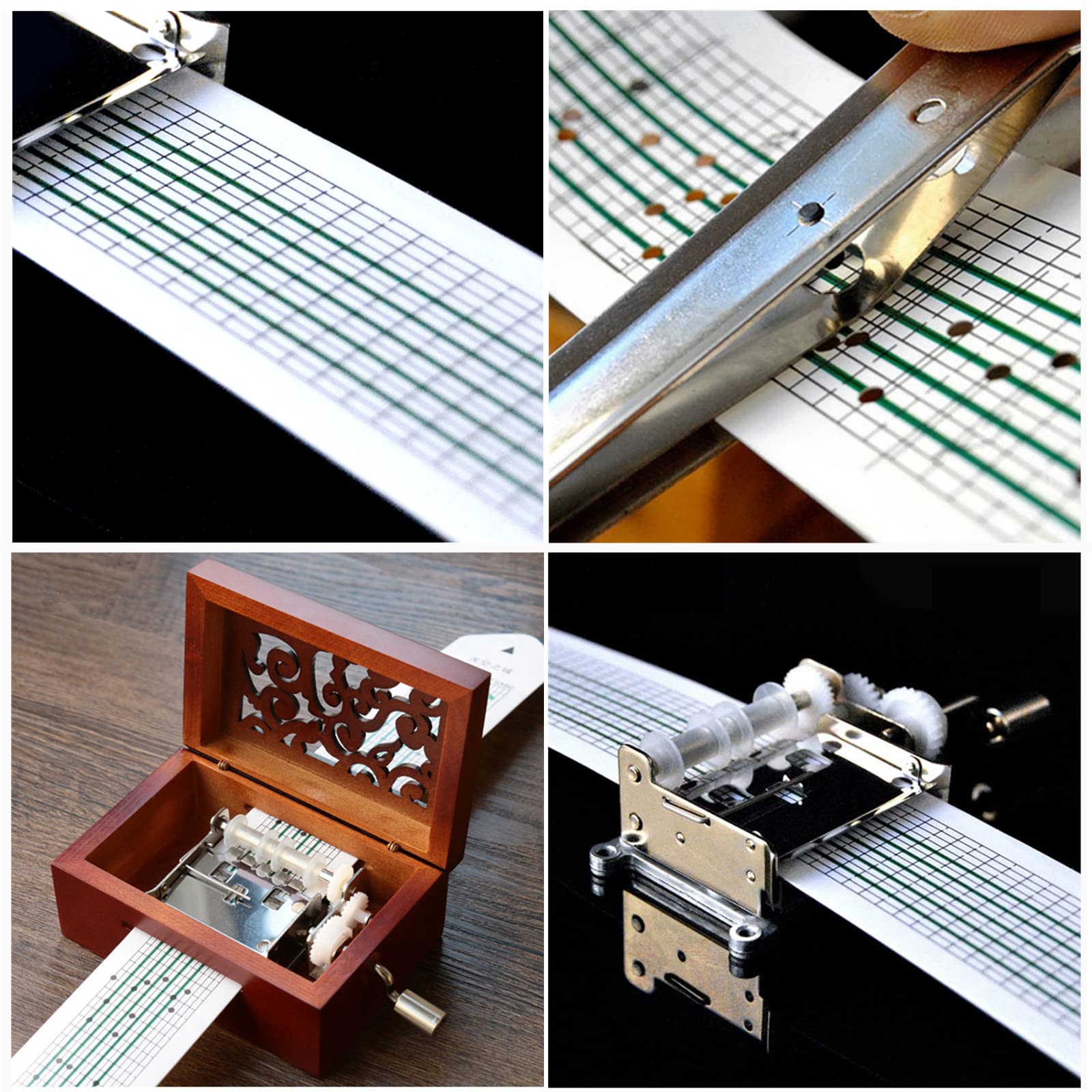 30 Fogli 15 Note Strisce Vuote di Carillon Fai da Te Spartiti Musicali a Manovella in Bianco Spartiti Perforati Nastro Musicale Amanti Del Mestiere Musicisti Regali