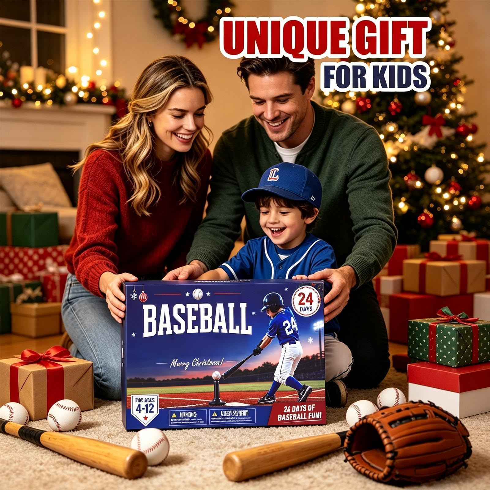 Weihnachts Baseball Adventskalender Lustige Baseball Weihnachtsdekoration