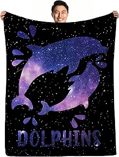 Dolphin Blanket Dolphin Throw Blankets for Dolphin Lovers for Girls Boys Dolphin Themed Gifts Dolphin Fleece Blanket Lightweight, Soft, Comfortable, Warm for Bed Couch Living Room