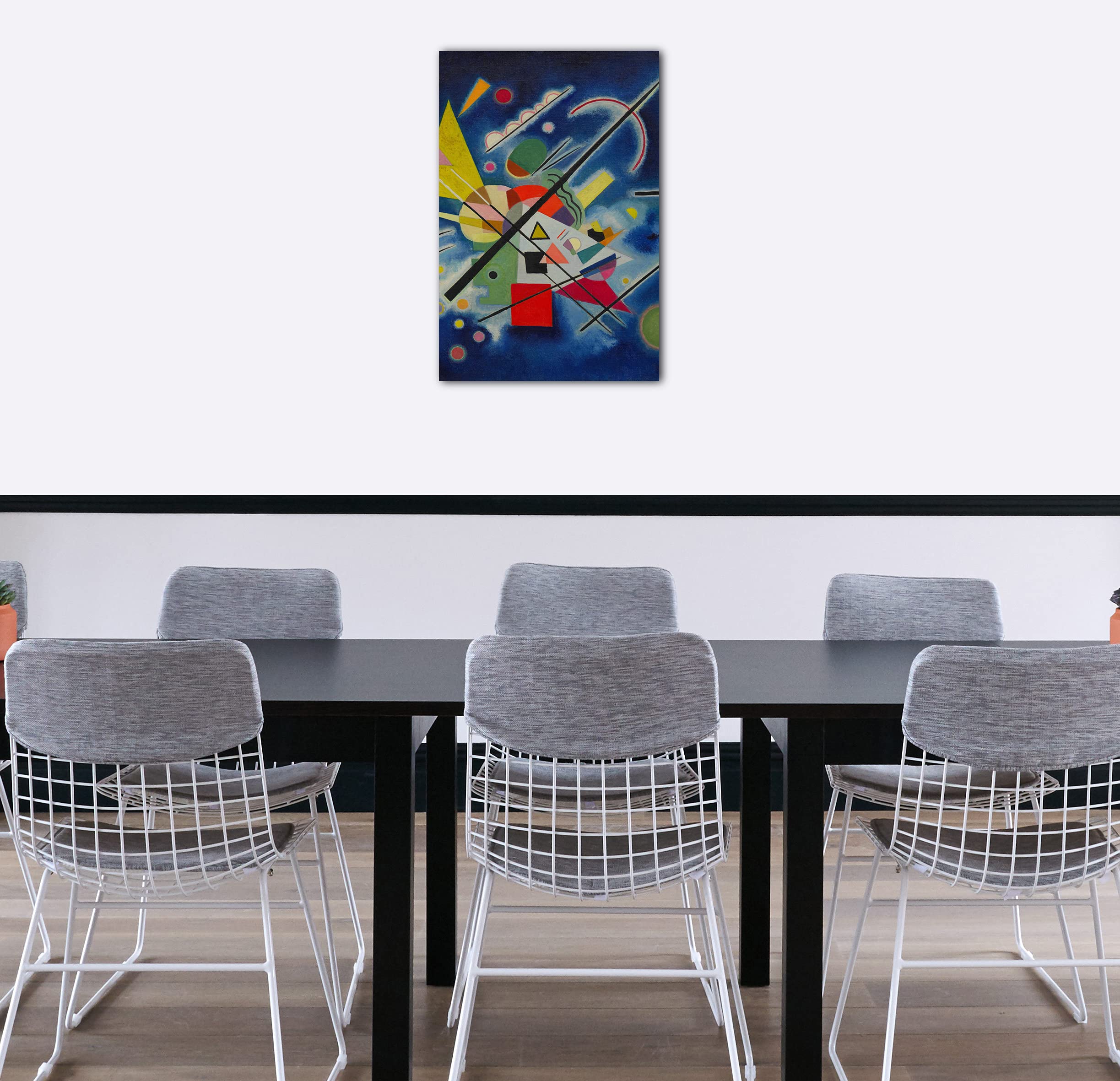 Printed Paintings Impression sur Toile Wassily Kandinsky - Photo Bleue (1924)