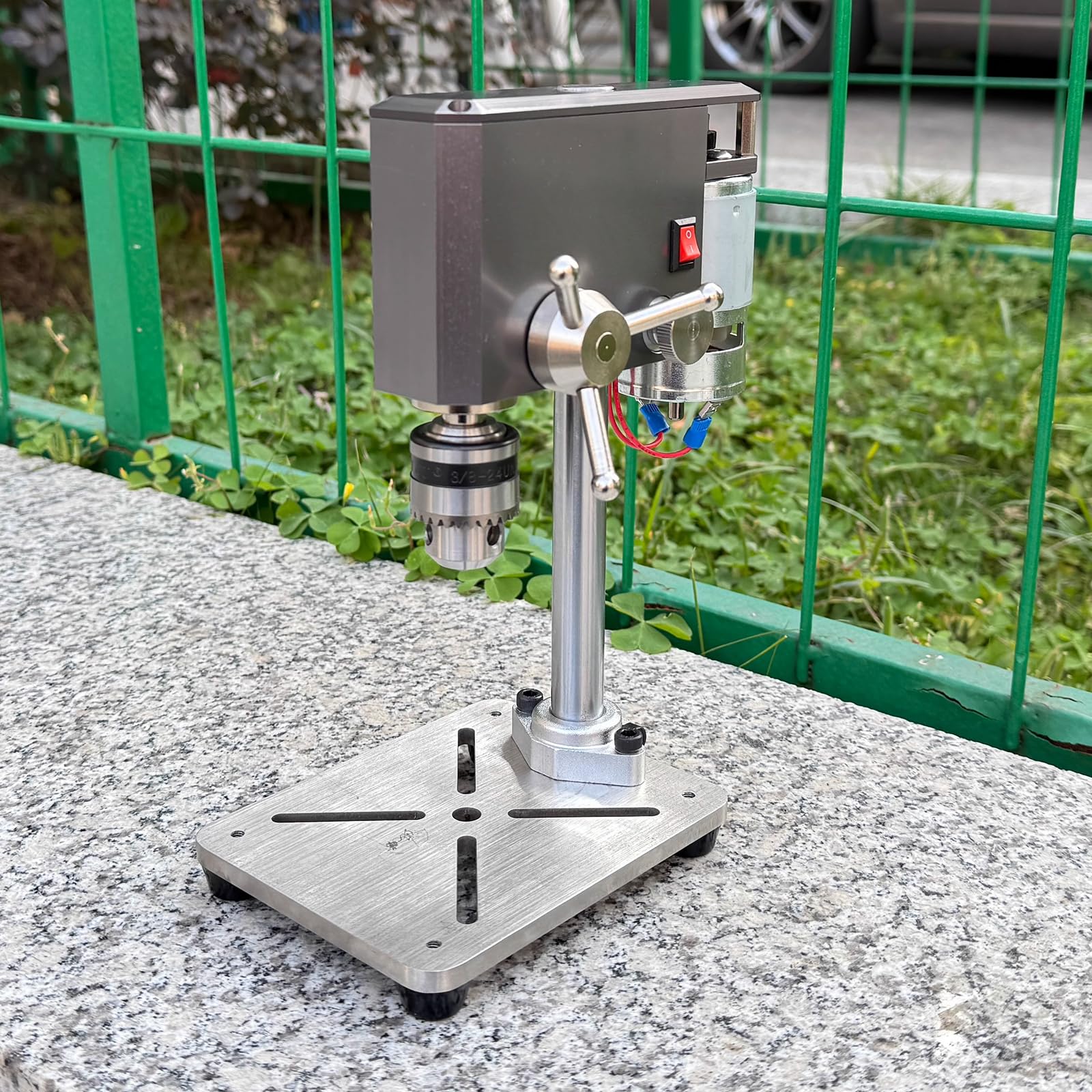 Mini Taladro De Banco, Herramienta De Perforación Compacta, Rango De Sujeción De 0,6 a 6 Mm, Taladro De Banco Manual De Microprecisión para Relojes, Pequeño Taladro De Columna para Relojeros