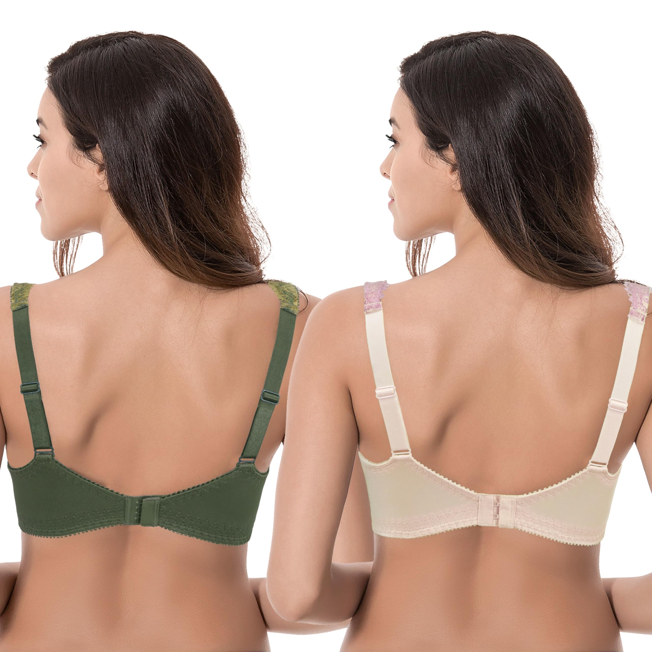 Curve Muse Taglia Grossa Reggiseni Senza Fili sfoderati Minimizer con Pizzo Ricamato