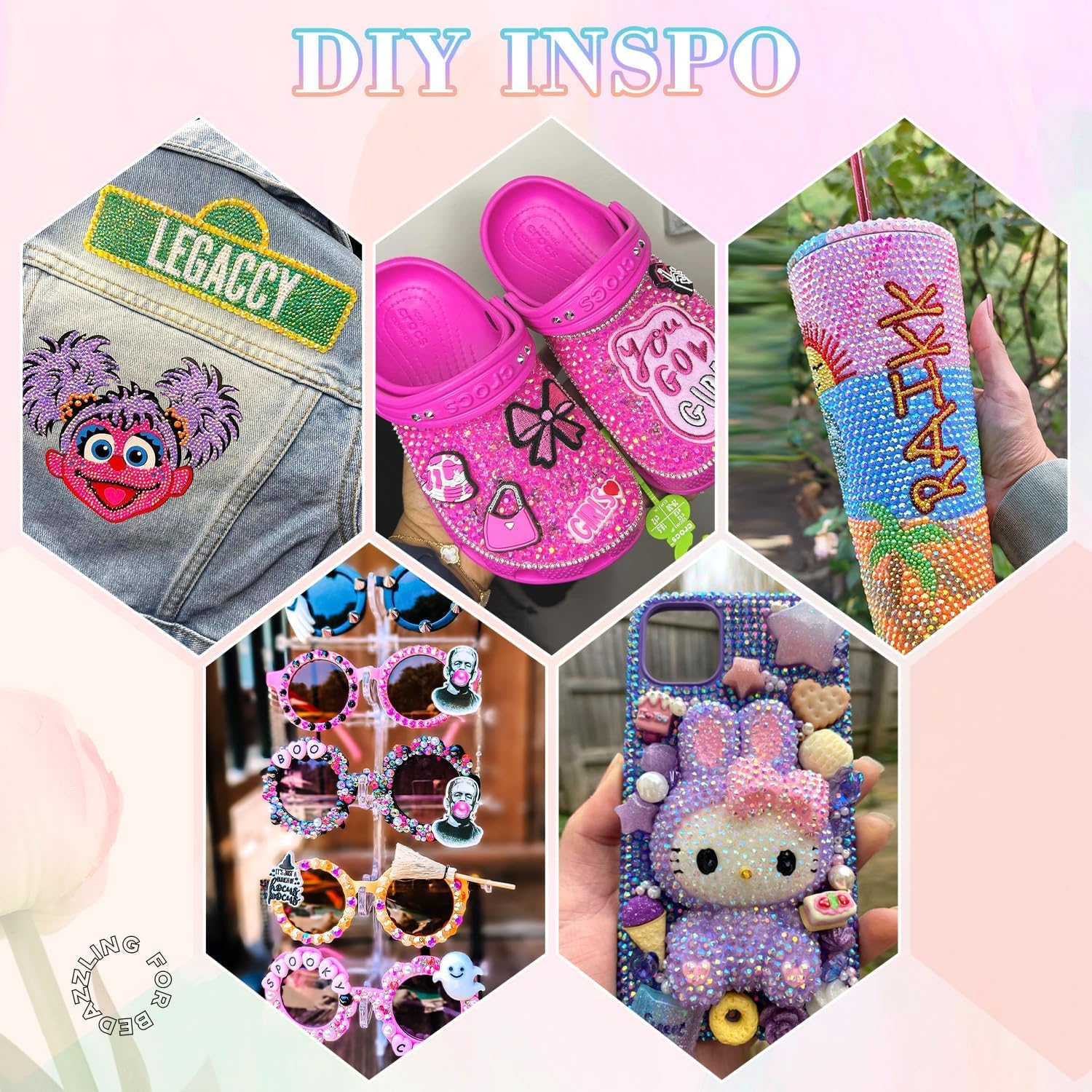 32000 strass per nail art, 40 colori, 3 mm, in resina, kit con colla, pinzette e penna, cristalli con retro piatto, per fai da te, artigianato, decorazione, vestiti, scarpe