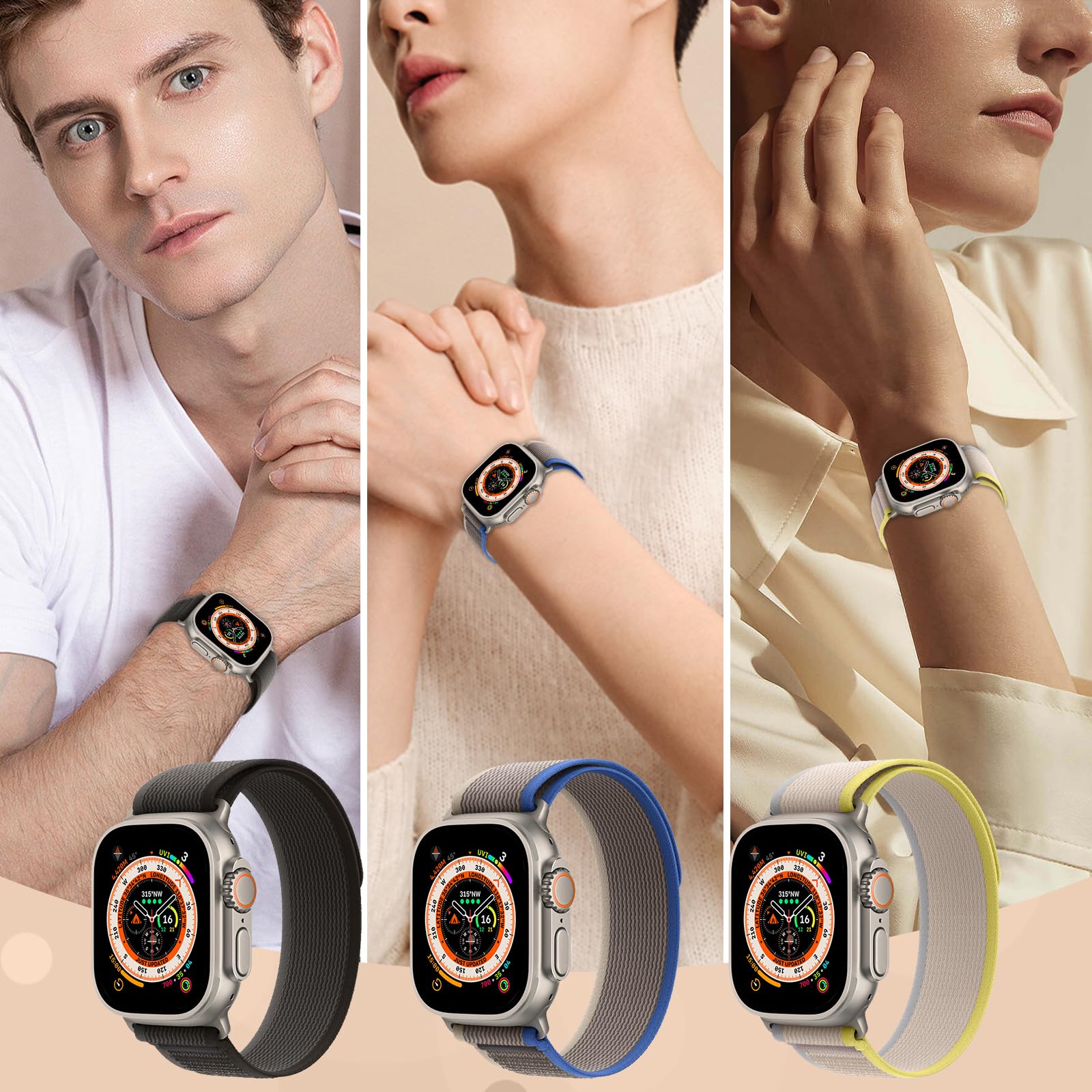 Amazon.co.jp: [RoSoki] バンド [3個 セット] Apple Watch 49mm 45mm 