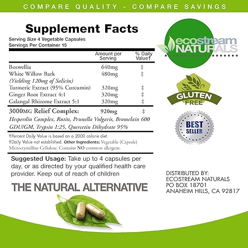 Miniatura 3 de Fórmula 3000 InflamCalm Advanced para mujer con cúrcuma, curcumina, enzimas y boswellia. Vegetariana, sin gluten - (el embalaje puede variar)