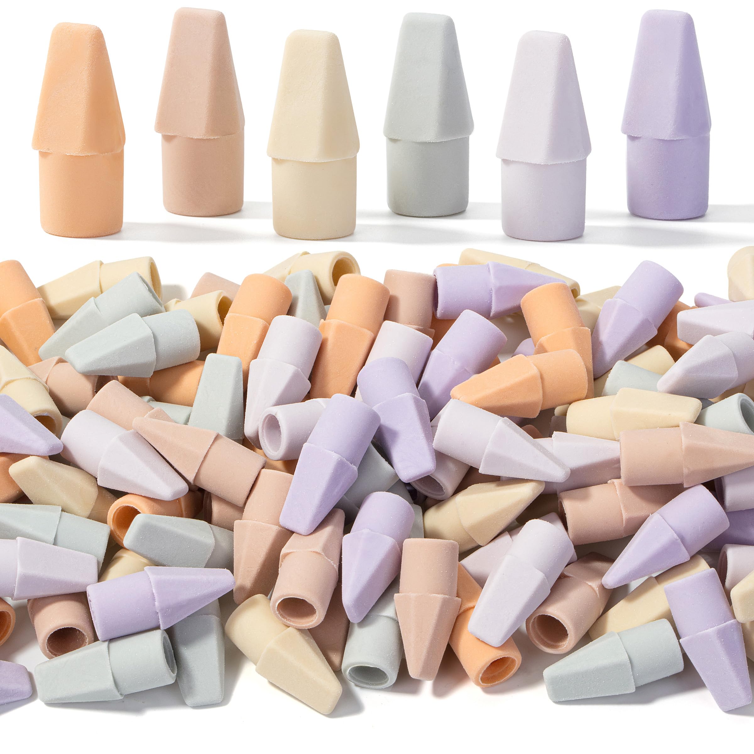 Mr. Pen Erasers for Pencils, 120 Pack, Pencil Top Erasers, Eraser Caps, Kids, Cap Tops, Topper Erasers. Ereaser, Natural Colors, Pencil top erasers