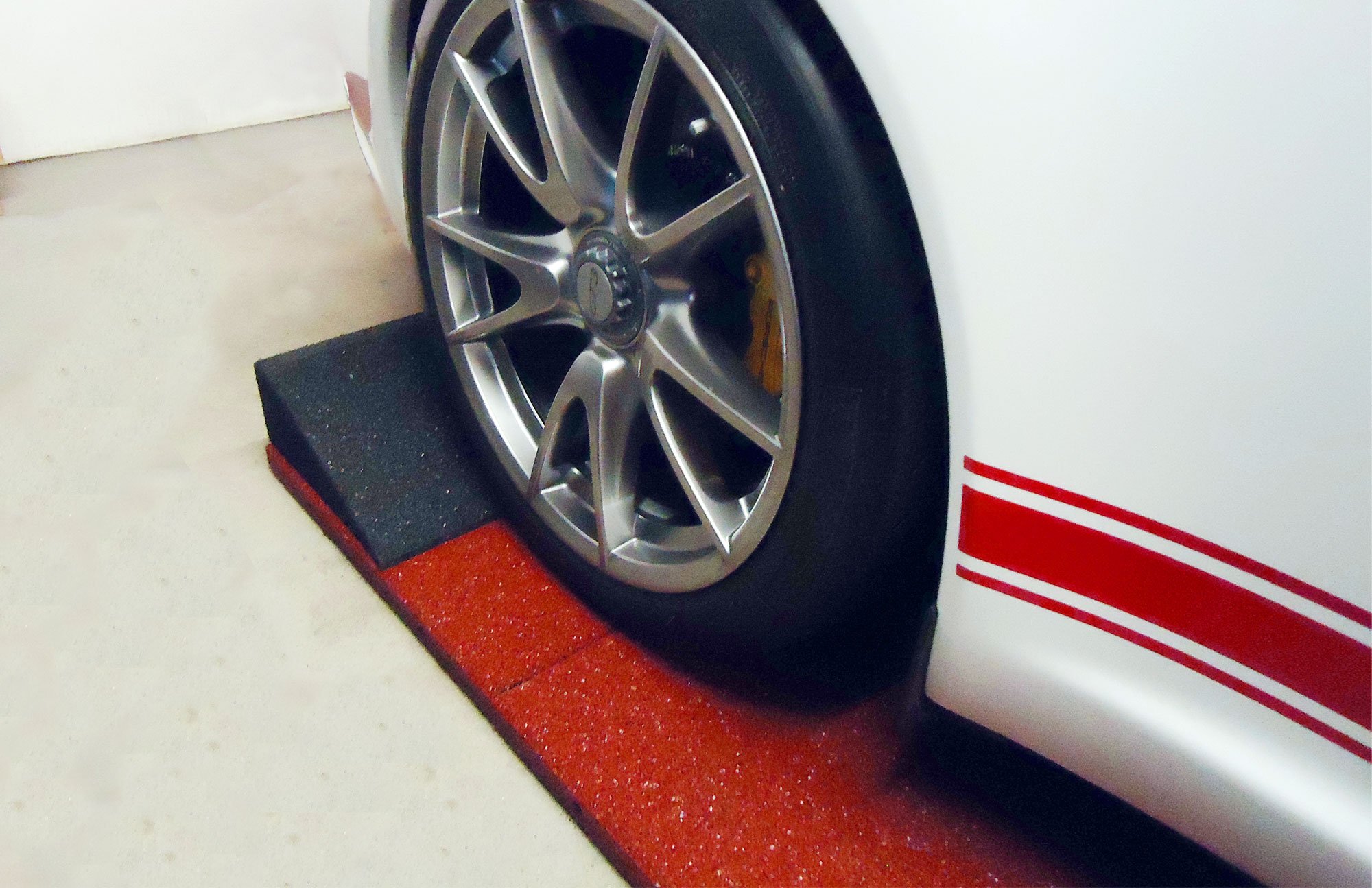 RO-FLEX Reifenschoner - 2-teilig Für PKW, Bus & Wohnmobil Schwarz/Rot