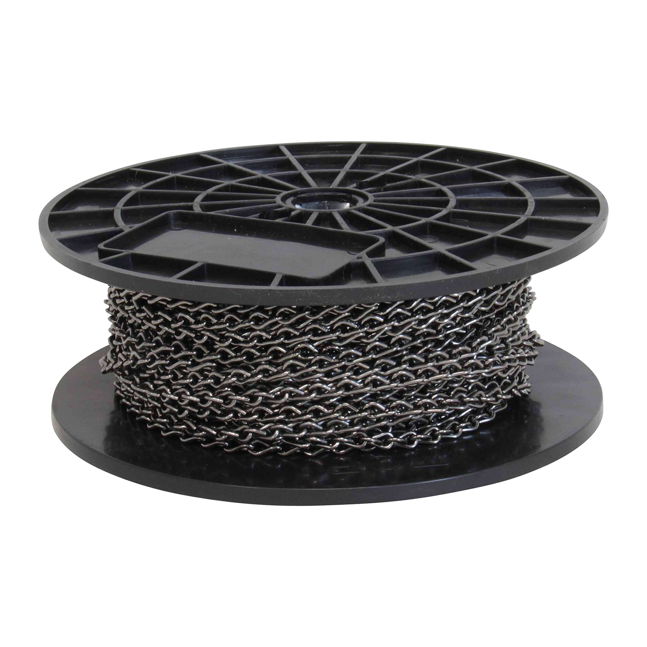 RCH Hardware CH-S51-16-GUN-164 Steel Basket Chain 15 Gauge, Gunmetal (164 Foot Reel)