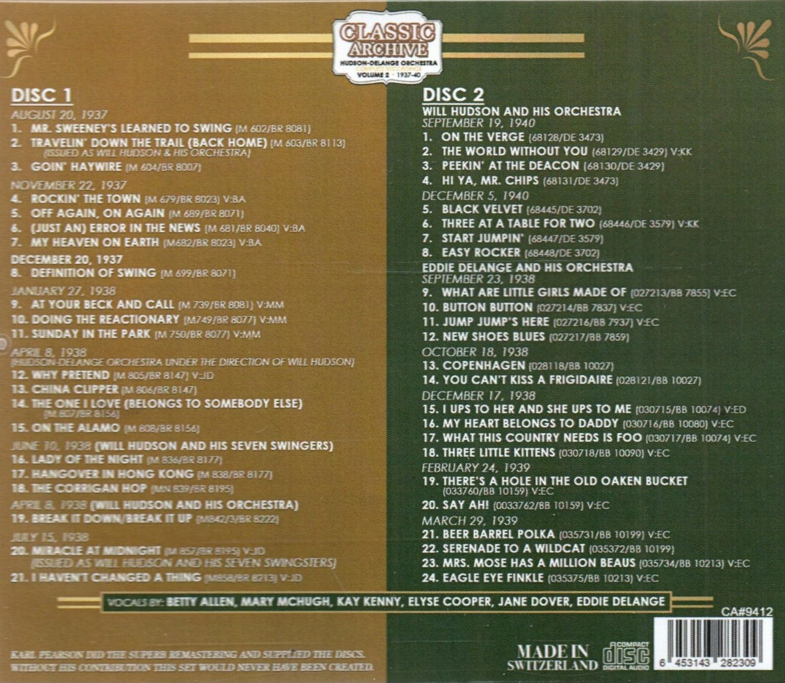 Complete Recordings, Vol. 2 1937-40