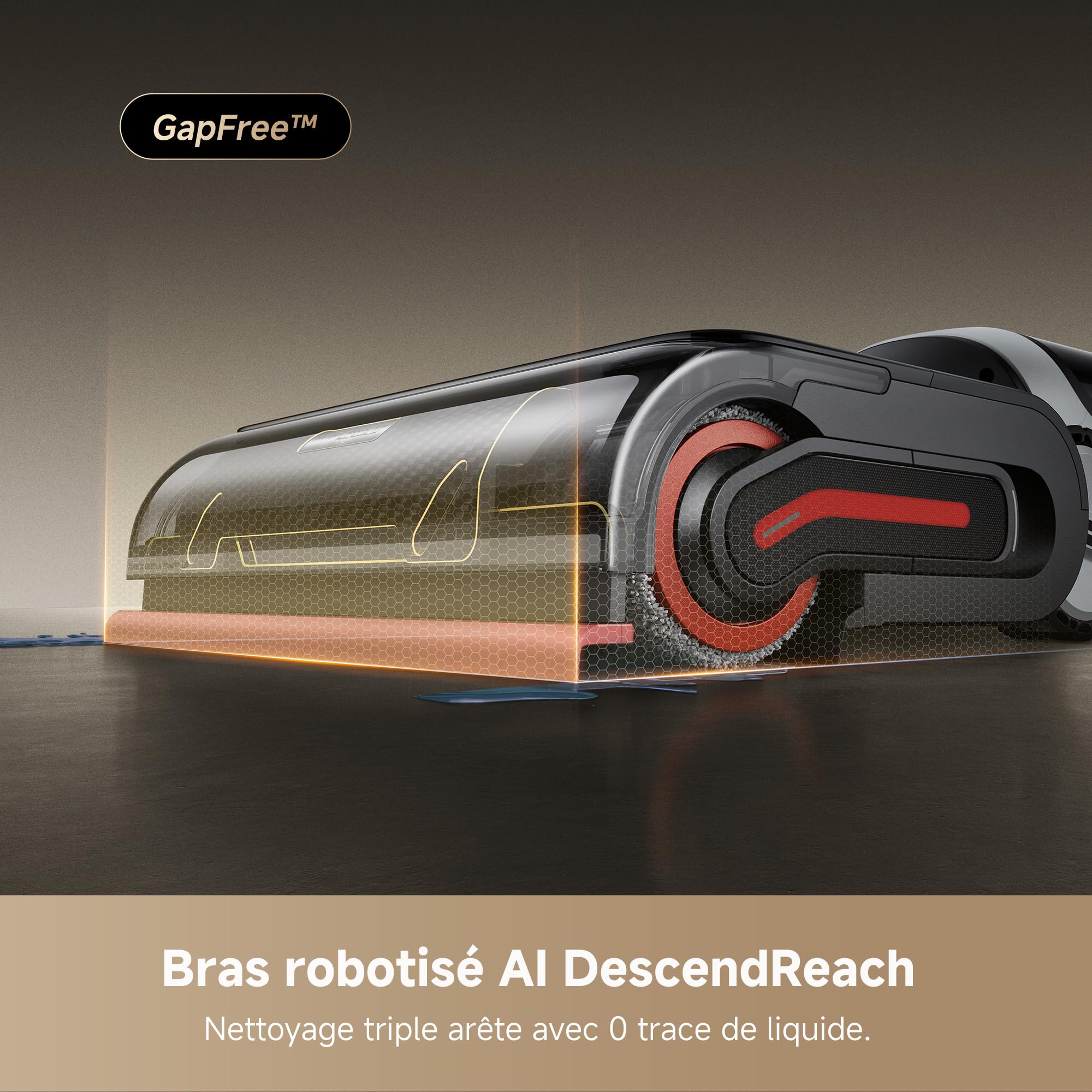 DREAME H15 Pro Heat Aspirateur Laveur, Nettoyage des sols à 85°C, bras robotisé IA GapFree, capteur RVB intelligent, 22 000Pa, 0 nœuds, lavage brosse à 100°C,séchage en 5 min à 90°C,contrôle par appli