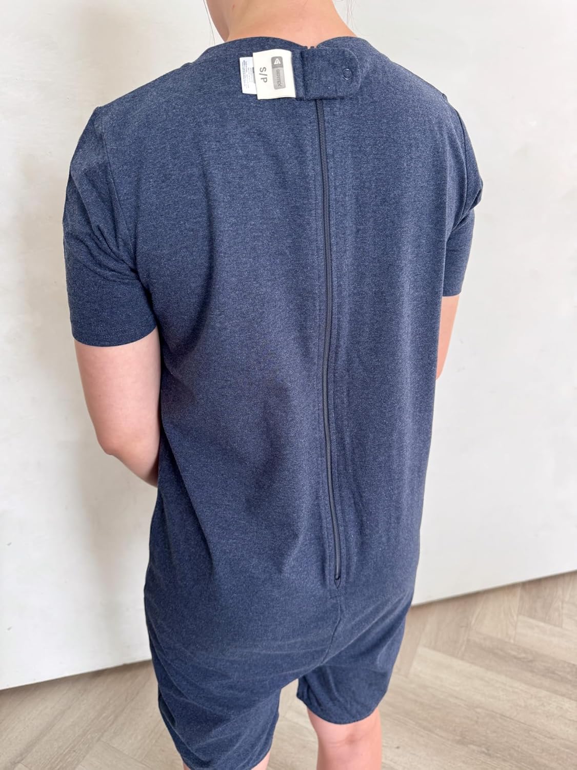 Gertex Adult Adaptive, Anti-Strip Back-Zip Lightweight Romper Designed for Special Needs, Disabilities | 100% Organic Cotton - Image 6