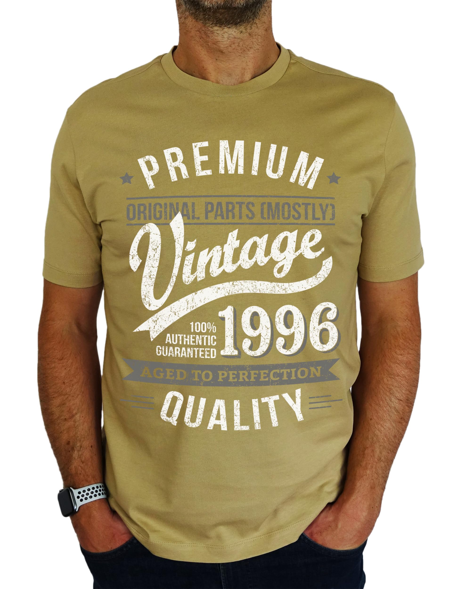 My Generation T-Shirts Men's Desert Sand 1996 Premium Vintage Year - Aged To Perfection - 30Th Birthday Gift | Present T-Shirt L