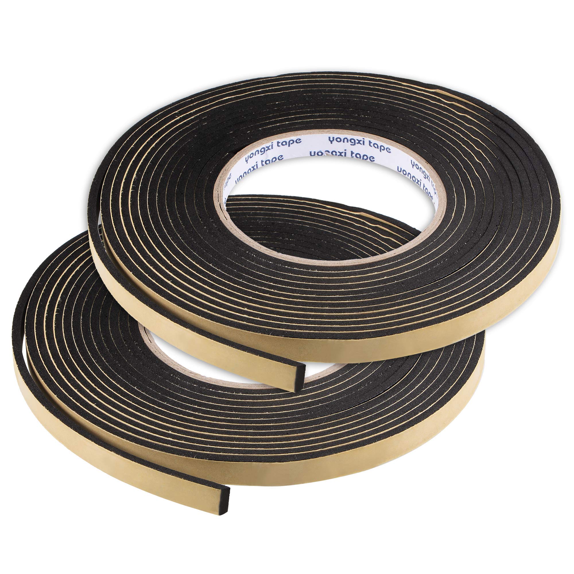 TOP-VIGOR Self Adhesive Sealing Foam Tape, 10mm Width X 3mm Height X 5m