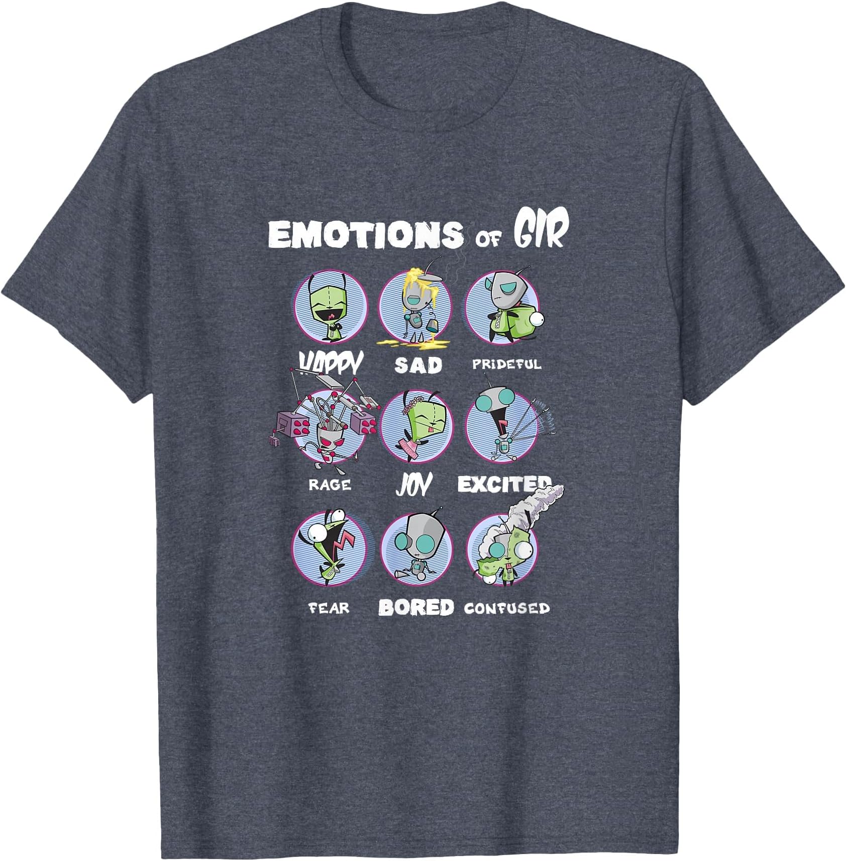 Invader Zim The Many Emotions of Gir T-Shirt