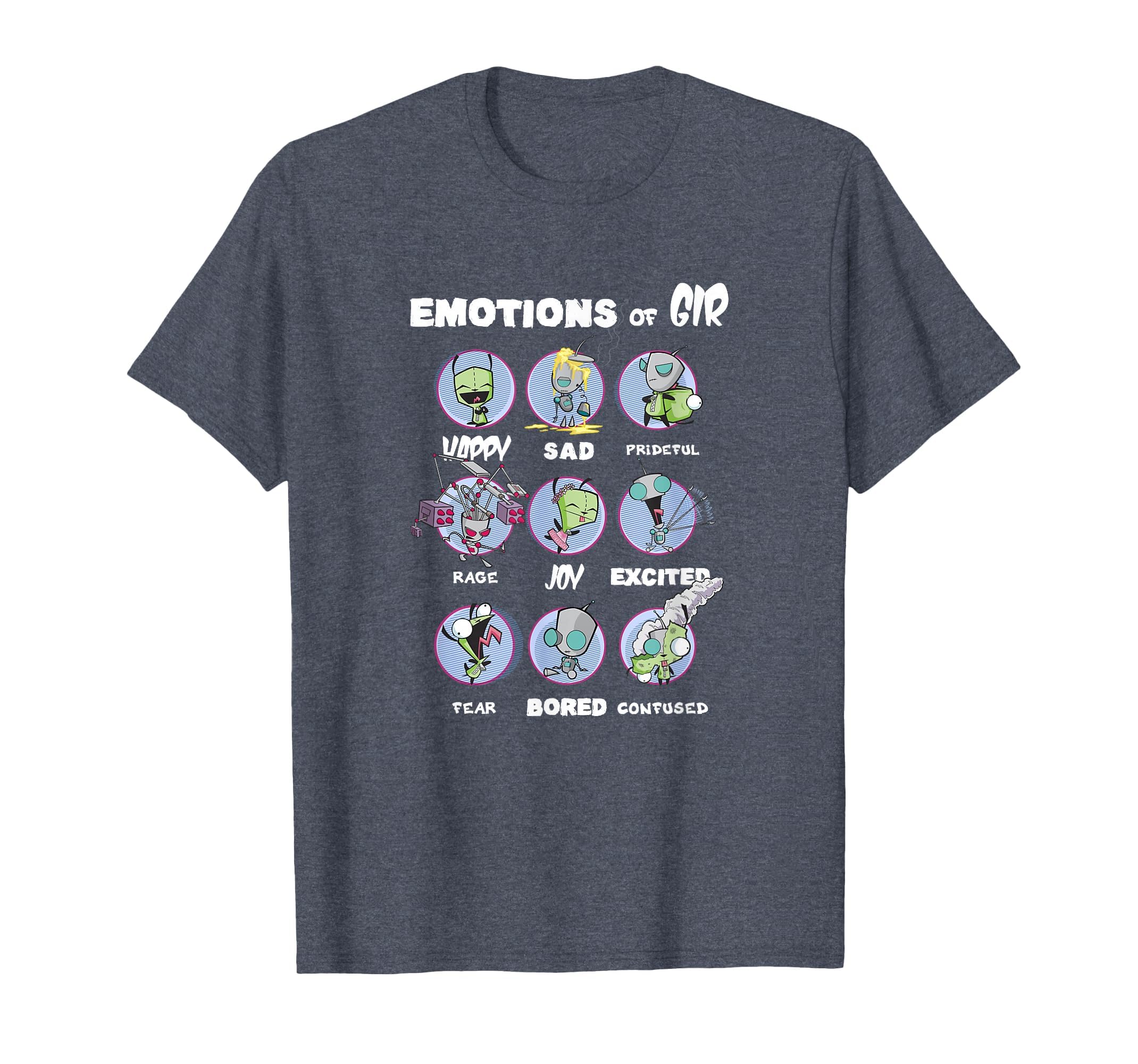 Invader Zim The Many Emotions of Gir T-Shirt