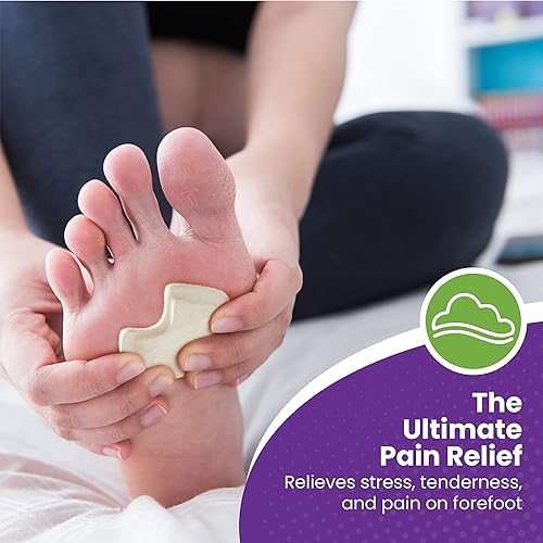 Miniatura 2 de Almohadillas de bailarines prémium para el dolor de bola de pies, almohadillas de sesamoiditis, fieltro adhesivo de 14 pulgadas de grosor, 12