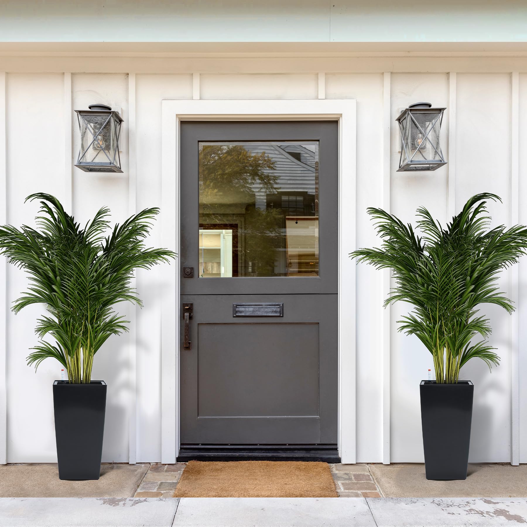 Lot de 2 pots de fleurs de 41 cm de haut, pour intérieur et extérieur