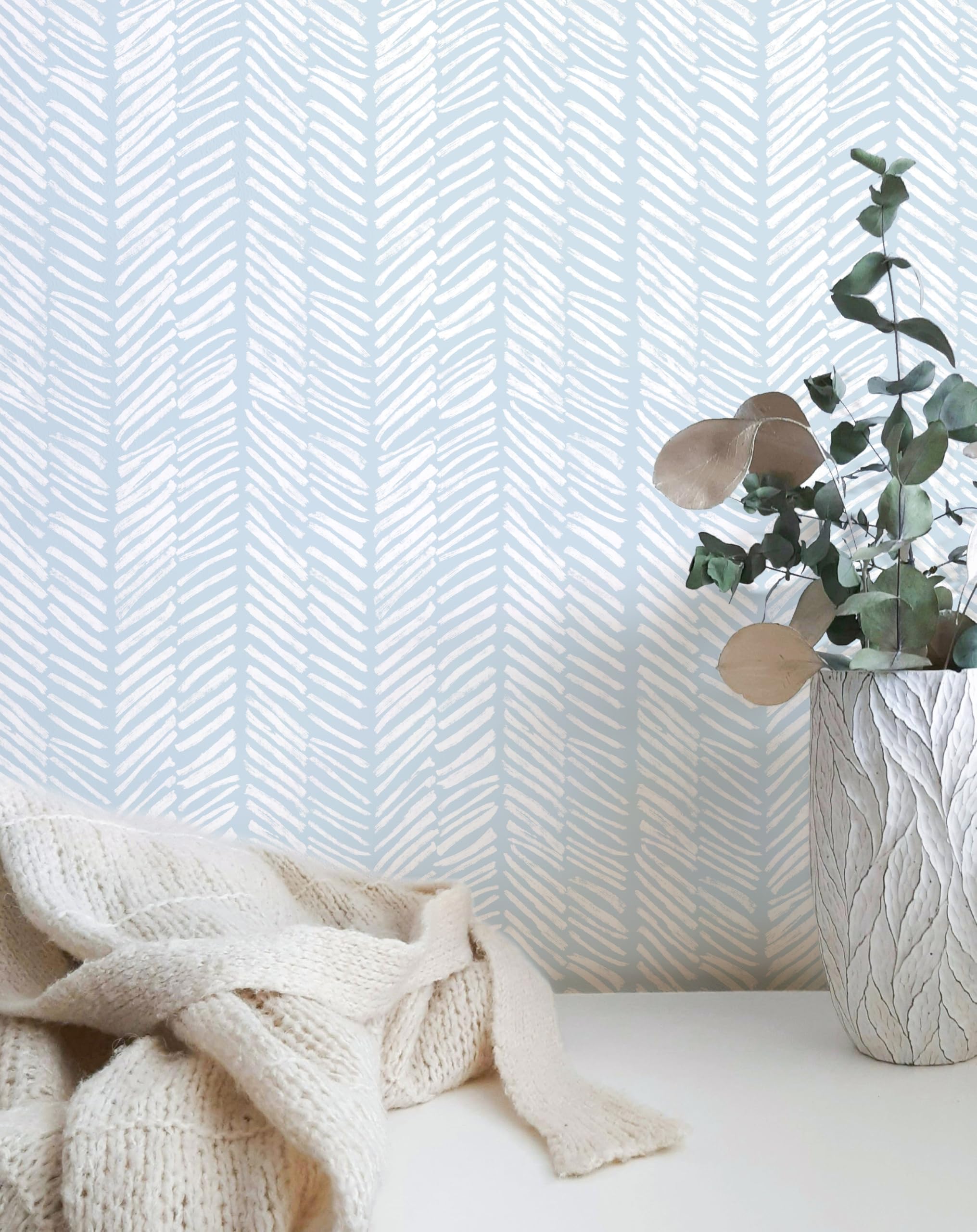 MelunMer Modern Peel and Stick Wallpaper Boho Contact Paper for Cabinets Stripe Contact Paper Line Self-Adhesive Removable Wallpaper for Bathroom