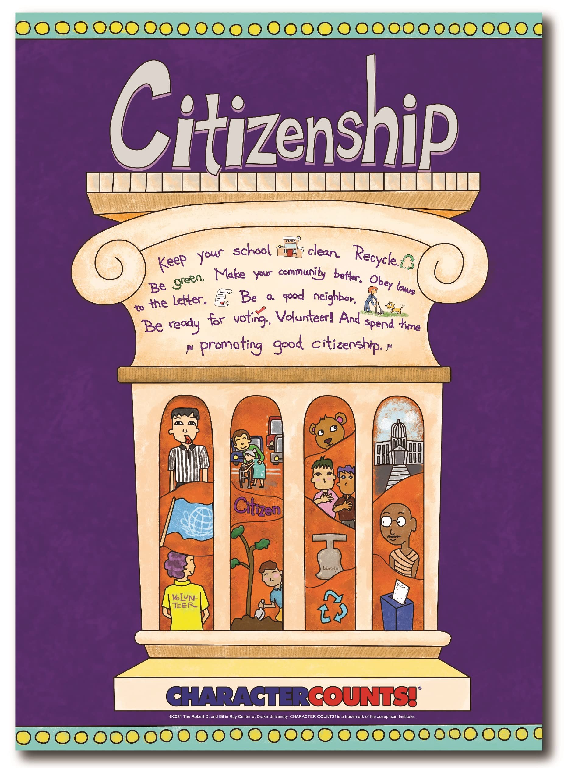 CHARACTER COUNTS! Six Pillars Vibrant Posters (3 Sets of 6) - Image 7