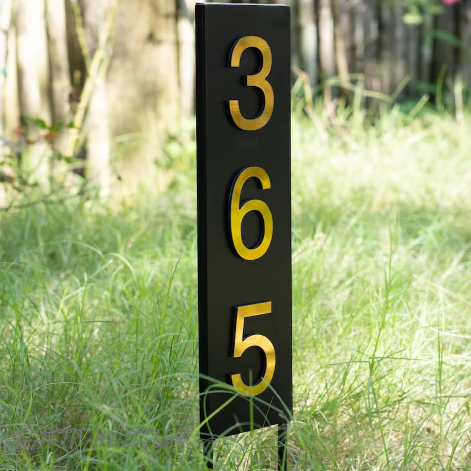 Custom Metal House Number Sign Outdoor Yard Art, Personalized Modern House Numbers Lawn Art, Address Numbers Garden Stakes