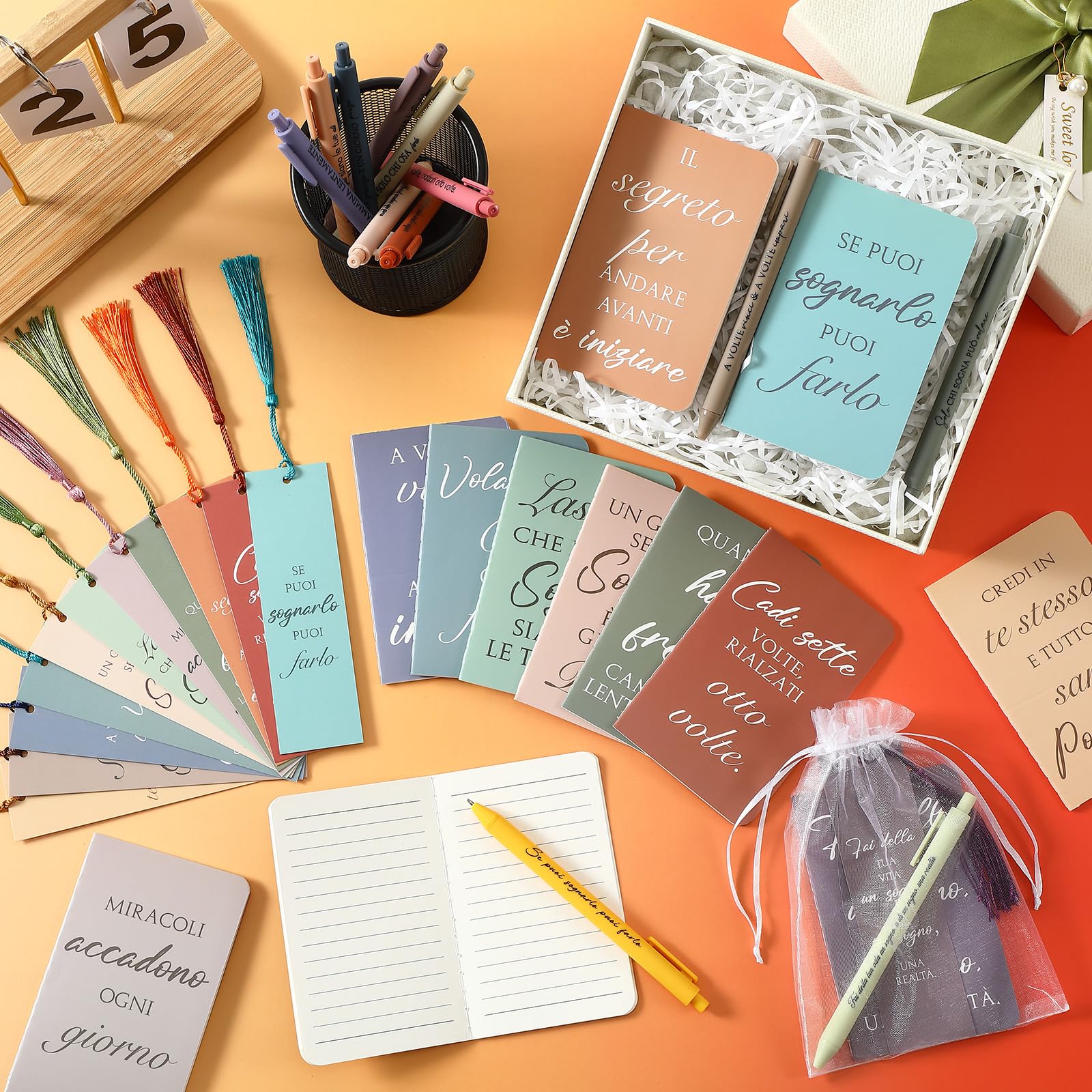 Asyduey Set di penne con perline e portachiavi richiudibili, con sacchetto e biglietti di ringraziamento, kit per la creazione di penne, idea regalo, facile da installare