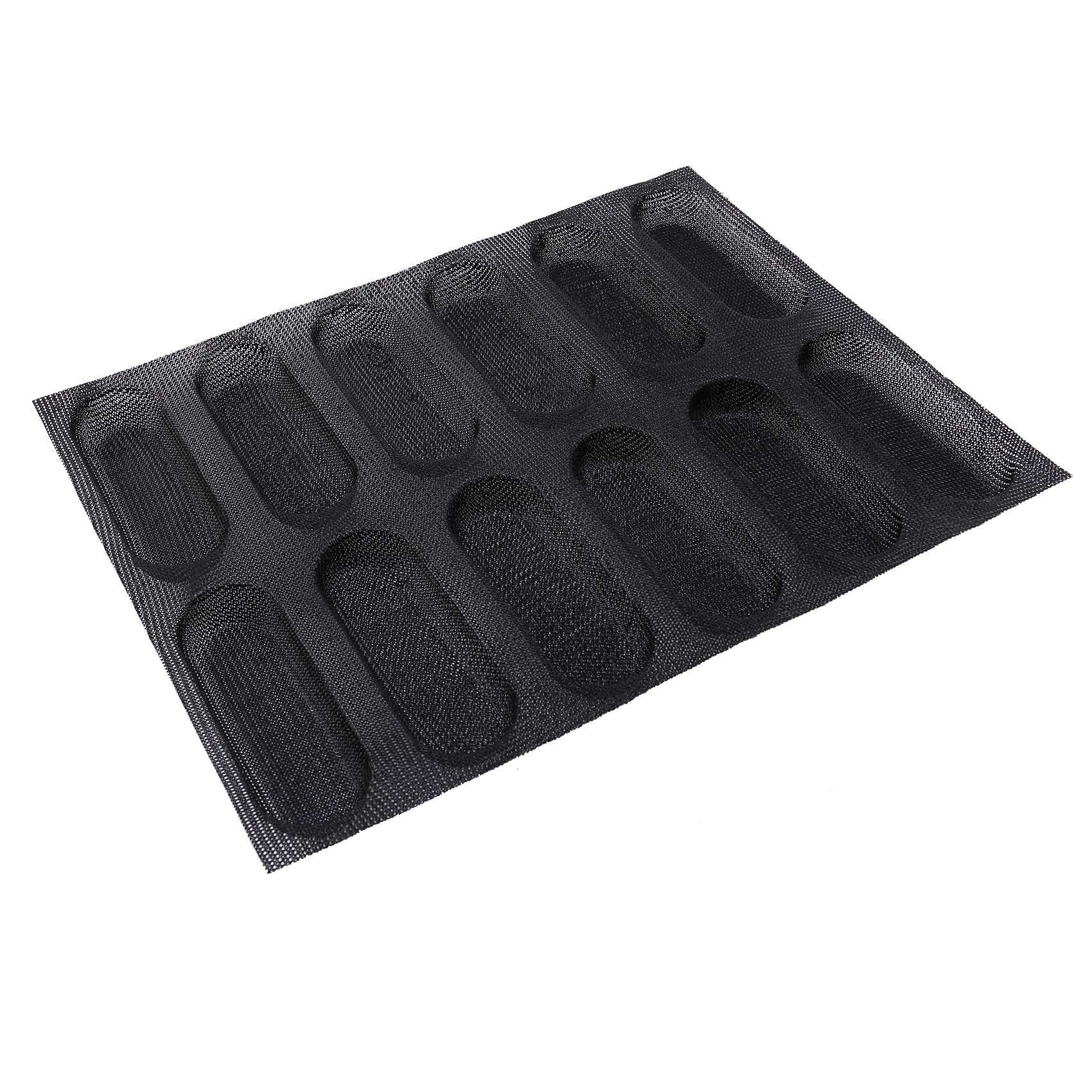 2X Formes de Moule à Pain Français Perforé Antiadhésif en de Silicone, Moules à Hot-Dog, Moules à Pain