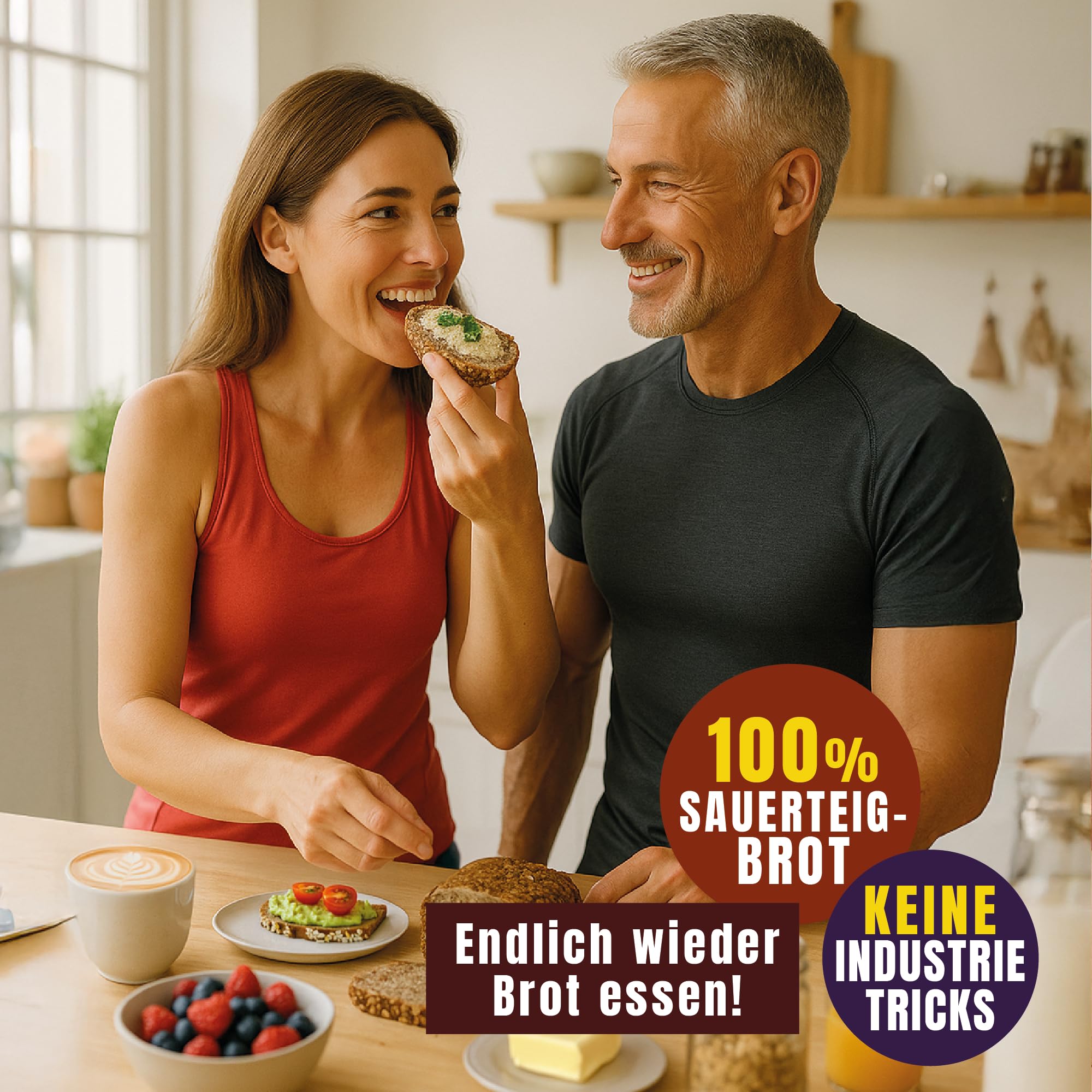 Marcel's Brotbackmischung Dinkel Urkraft (1200g - für 3-4 Brote) – 100% Sauerteigbrot mit Urgetreide & Sonnenblumenkernen | Zubereitet in 1 Minute| Mild, Vegan & natürlich | Ohne Weizenmehl