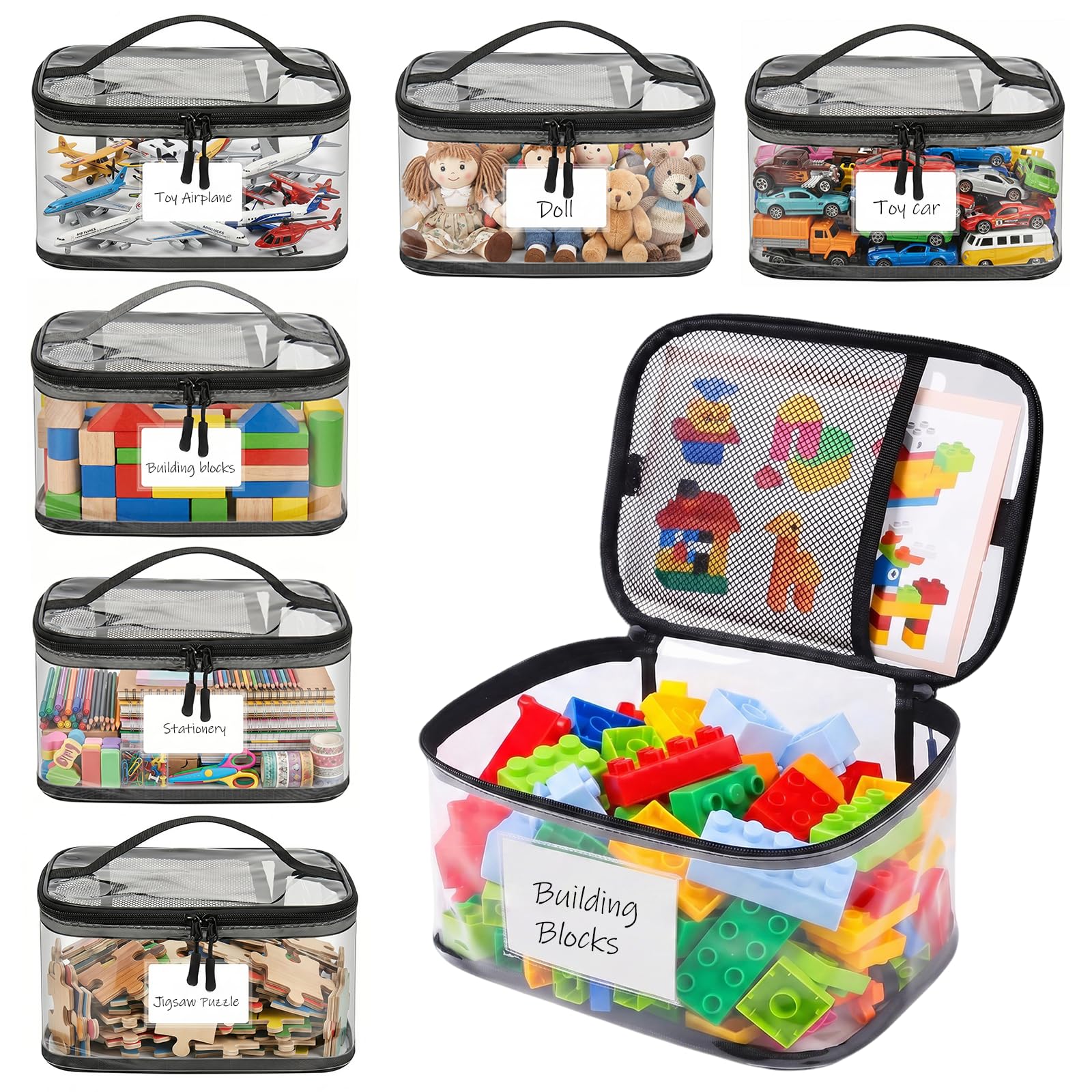 Bolsas de almacenamiento de PVC para juguetes impermeables que evitan perder piezas de puzles