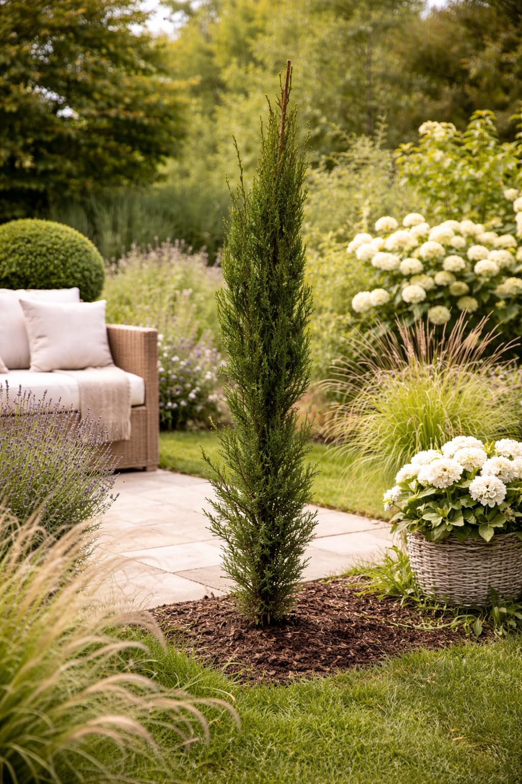 Mittelmeer Zypresse 120–140 cm – Italienische Säulenzypresse (Cupressus sempervirens) winterhart, schlank wachsend, mediterrane Gartenpflanze für Terrasse, Balkon & Garten