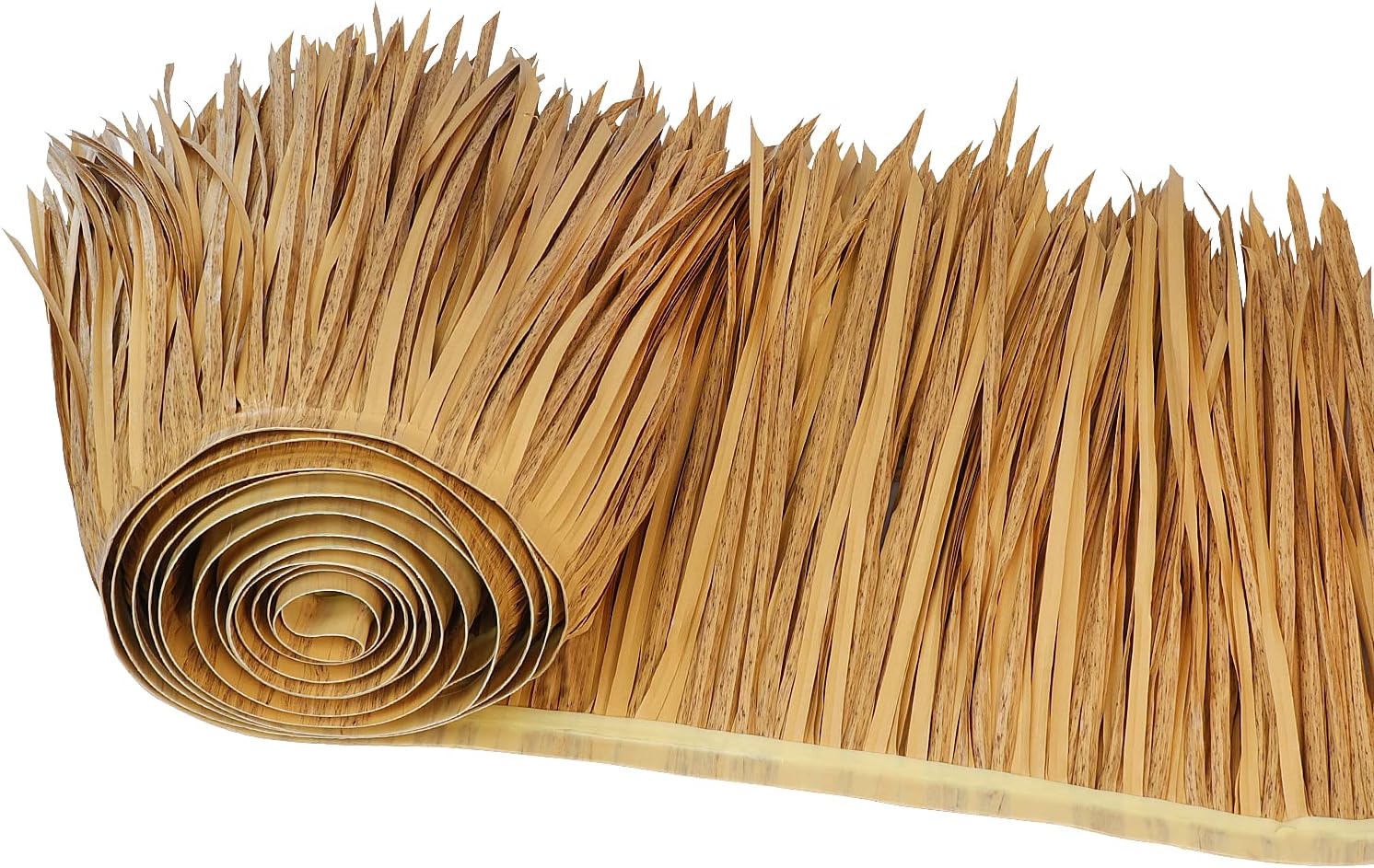 Tiki Straw Roof Thatch–Mexican Style Artificial Palm Thatch Rolls,Tiki Bar Hut Grass Duck Boat Blinds Runner Rolls Palapa Thatch Roofing for Garden Patio Umbrella Covers Fence Party Decoration 23.6' x 16\" Palm