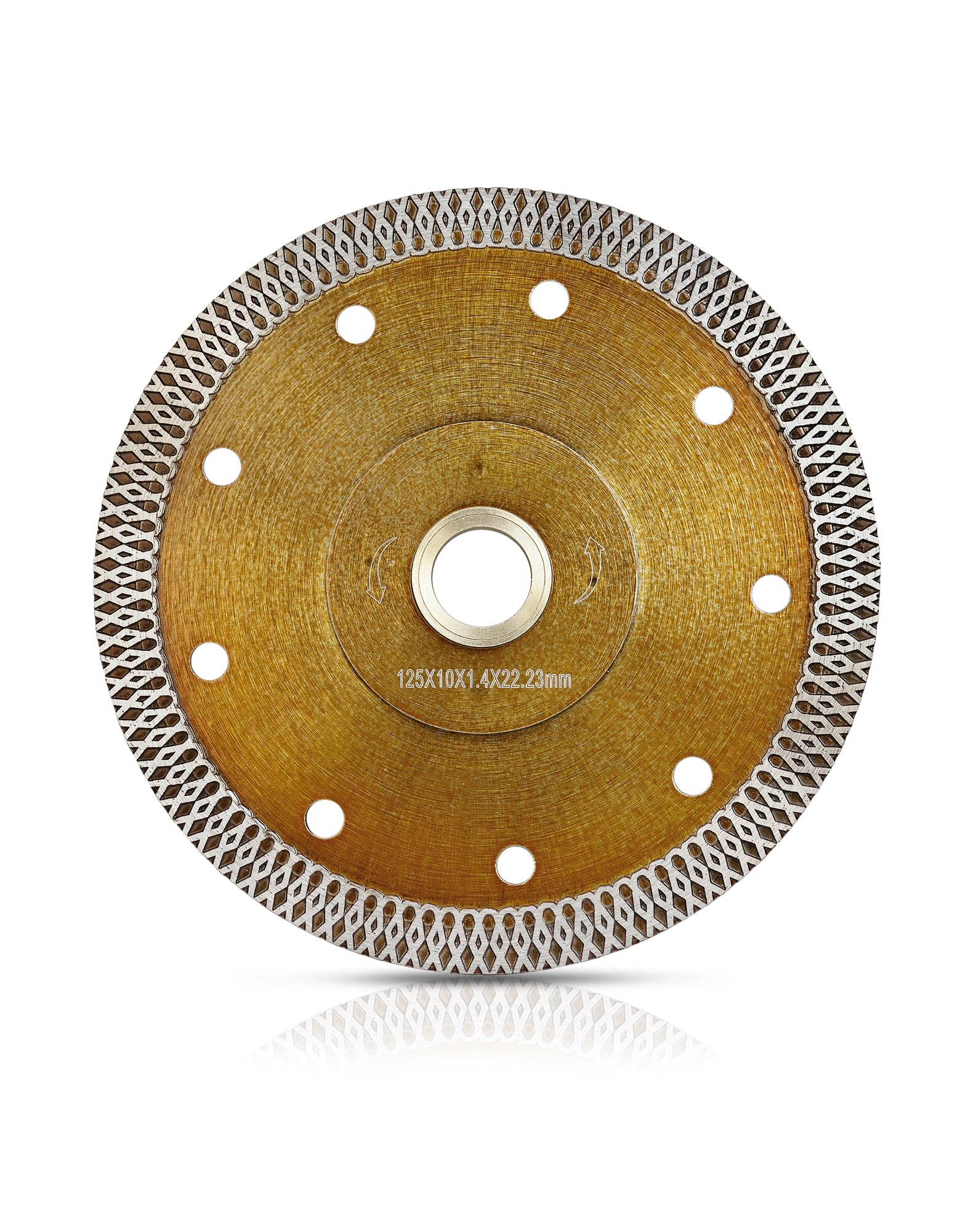 Hoja de corte de diamante fina de 5 pulgadas para azulejos de porcelana y granito