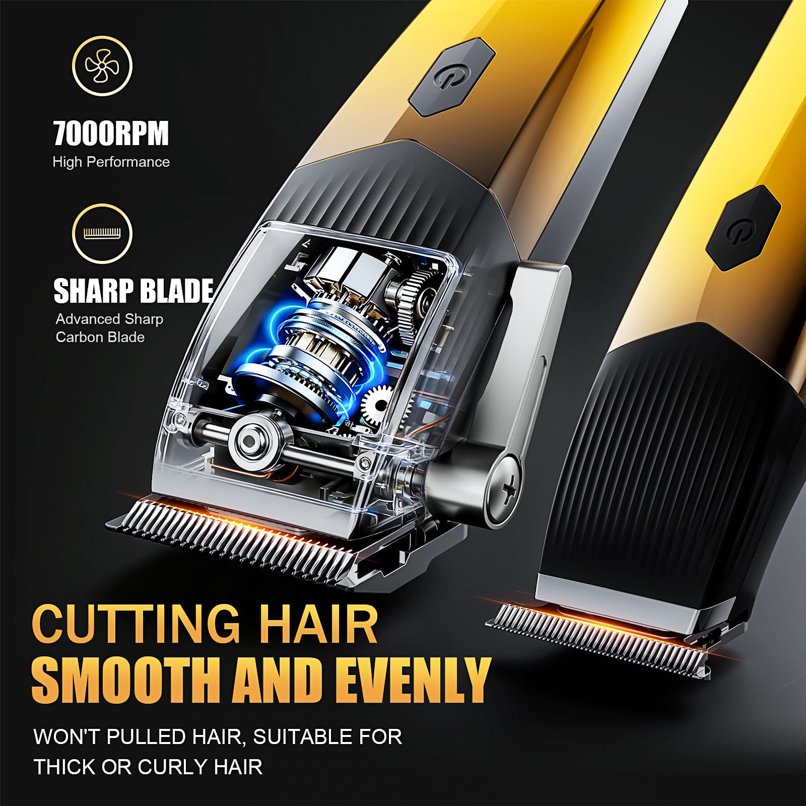 Professionelle Haarschneidemaschine, 4-in-1-Haarschneidemaschine für Herren, Bartschneider und wiederaufladbares Rasierer-Set, Metall-T-Klinge, LED-Display, Friseur-Haarschneide-Set für Männer