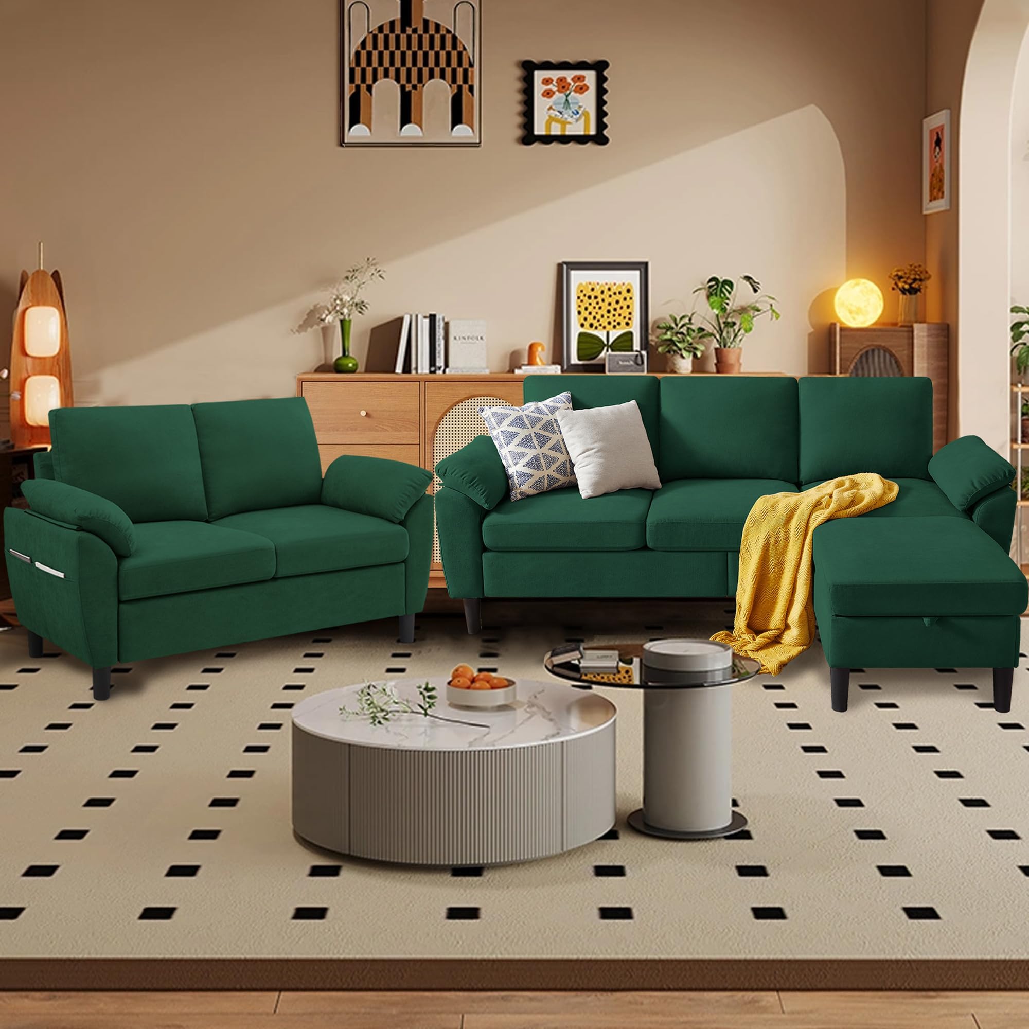 Chireca L-Shaped Sectional Sofa Set