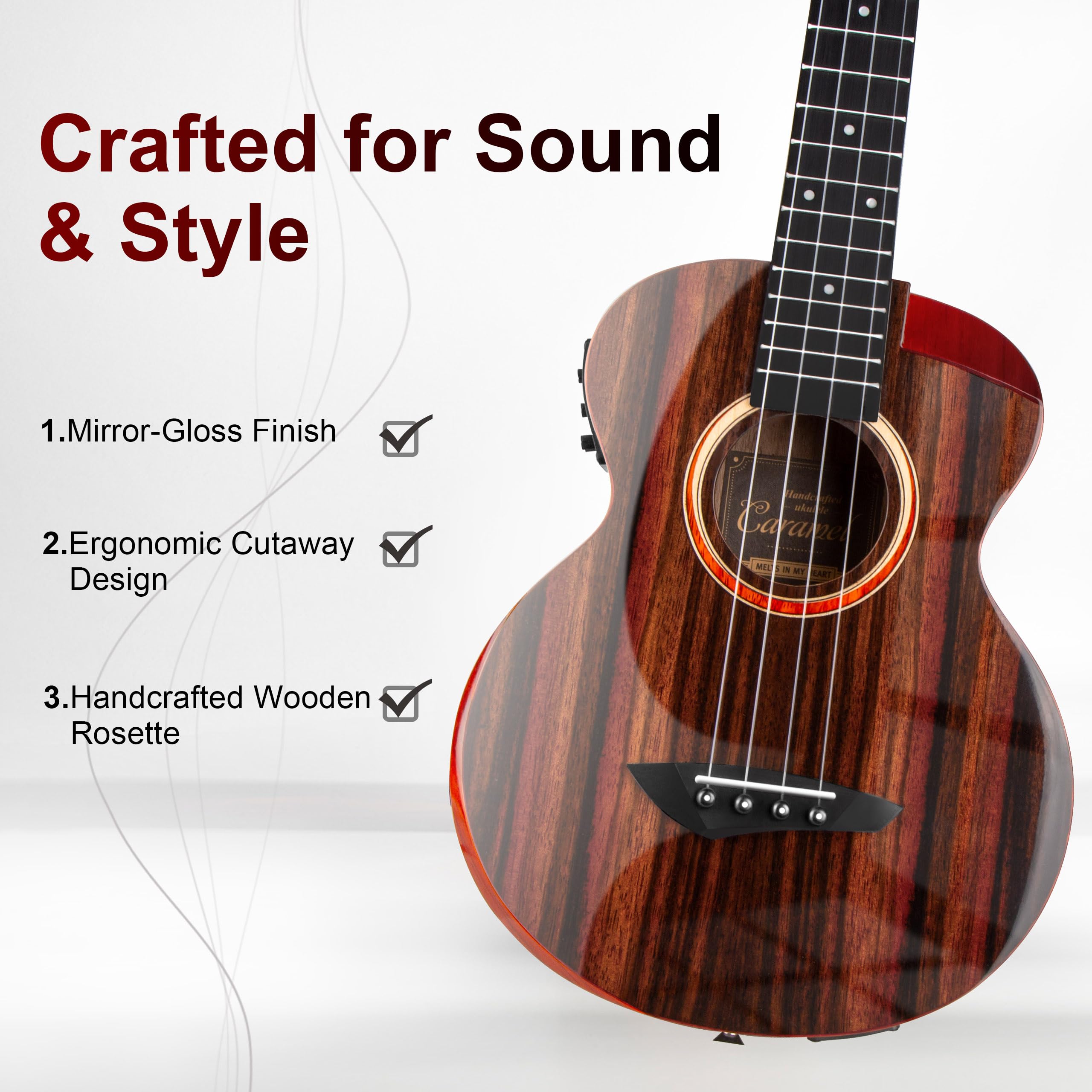 その他 ukulele WINZZ HAND RUBBED Series-AU-H01A Vintage Hawaiian Beginner Ukulele