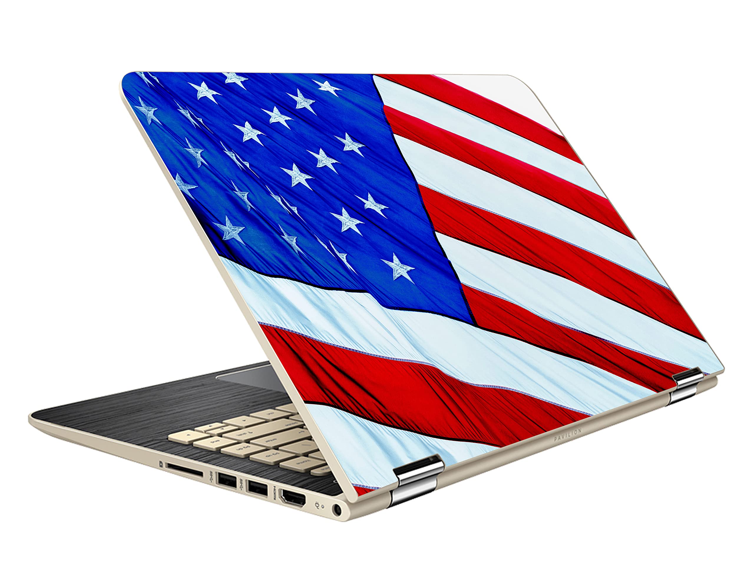 Glossy Designs Laptop Skin Sticker Laptop Cover Laptop Skin 15.6 inch Sticker Compatible with Dell/HP/Lenovo/Acer/Sony All Laptop Size Upto 15.6 Inch - Flying USA Flag (B09T3NCP86) Amazon Price History, Amazon Price Tracker