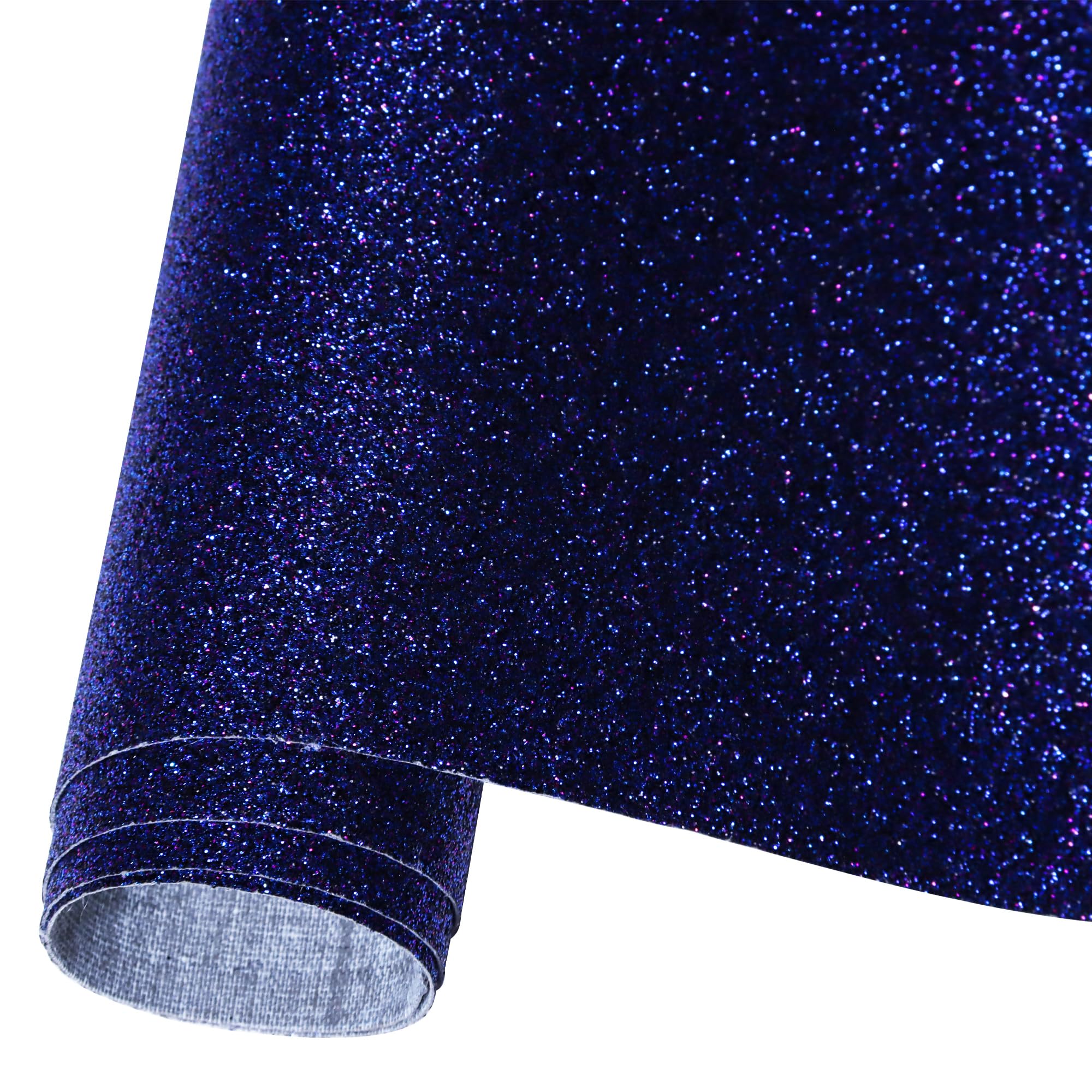 Caxilee Faux Leather Sheets for Craft One Roll Sparkle Glitter Surface Solid Leather Fabric Sheets 12"x 53” (30cm x 135cm) Inch Large Size for Leather