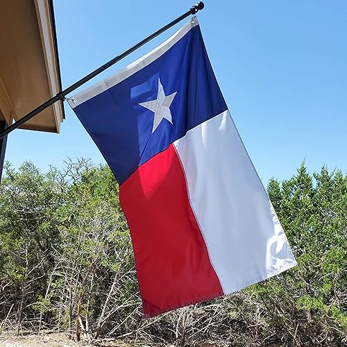 Miniatura 5 de Homissor Bandera de Texas de doble cara 4x6 TX banderas de estado bordadas estrellas resistentes al aire libre 210D bandera de nailon Oxford