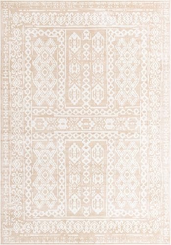 Miniatura 2 de Unique Loom Oxford Collection - Alfombra rectangular de 10 x 14 pies 1 pulgada, color beige y marfil