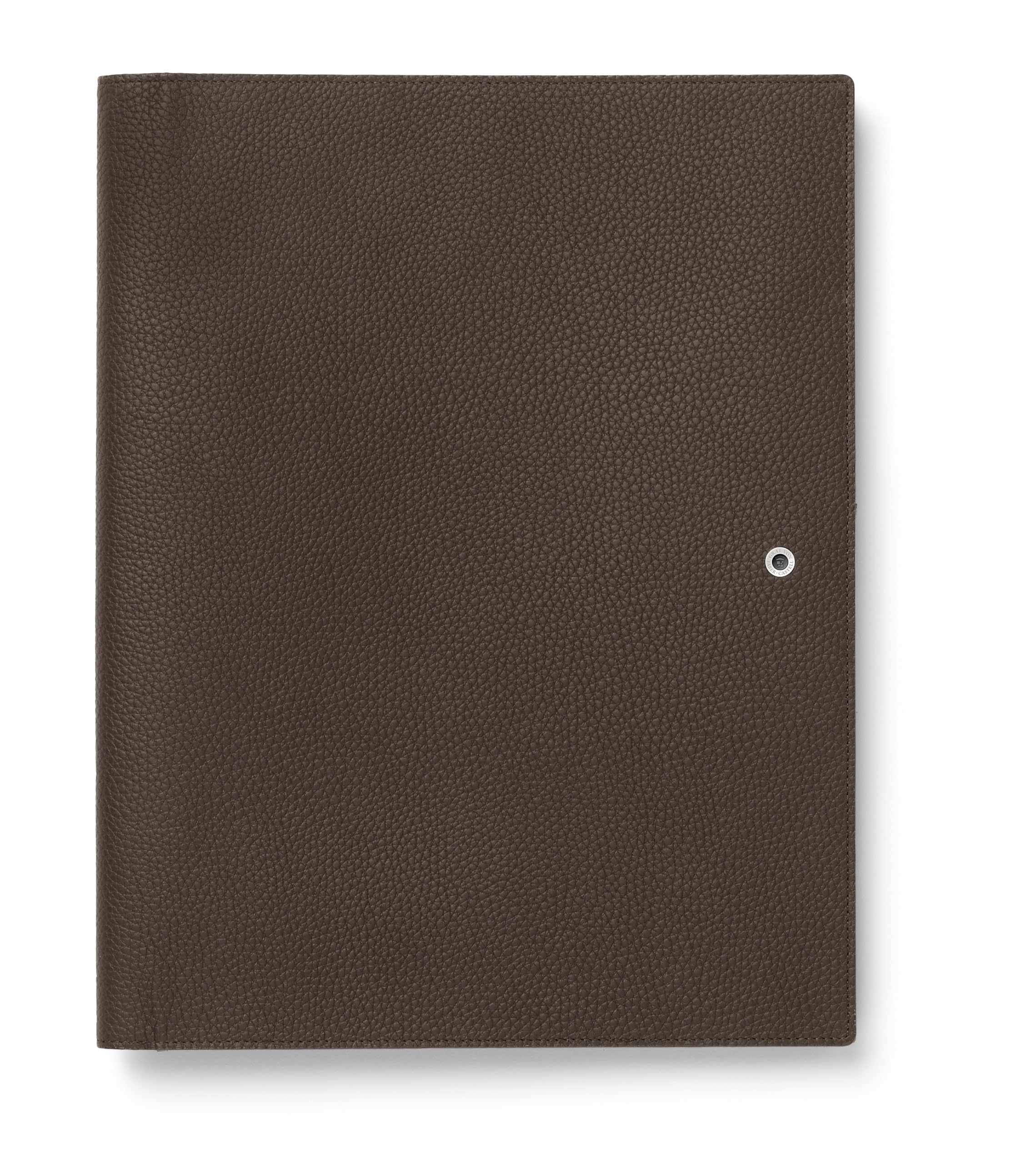 Graf von Faber-Castell 118779 - Porte-bloc DIN A4 Cashmere, Marron foncé, avec bloc-notes, passant pour stylo et compartiments